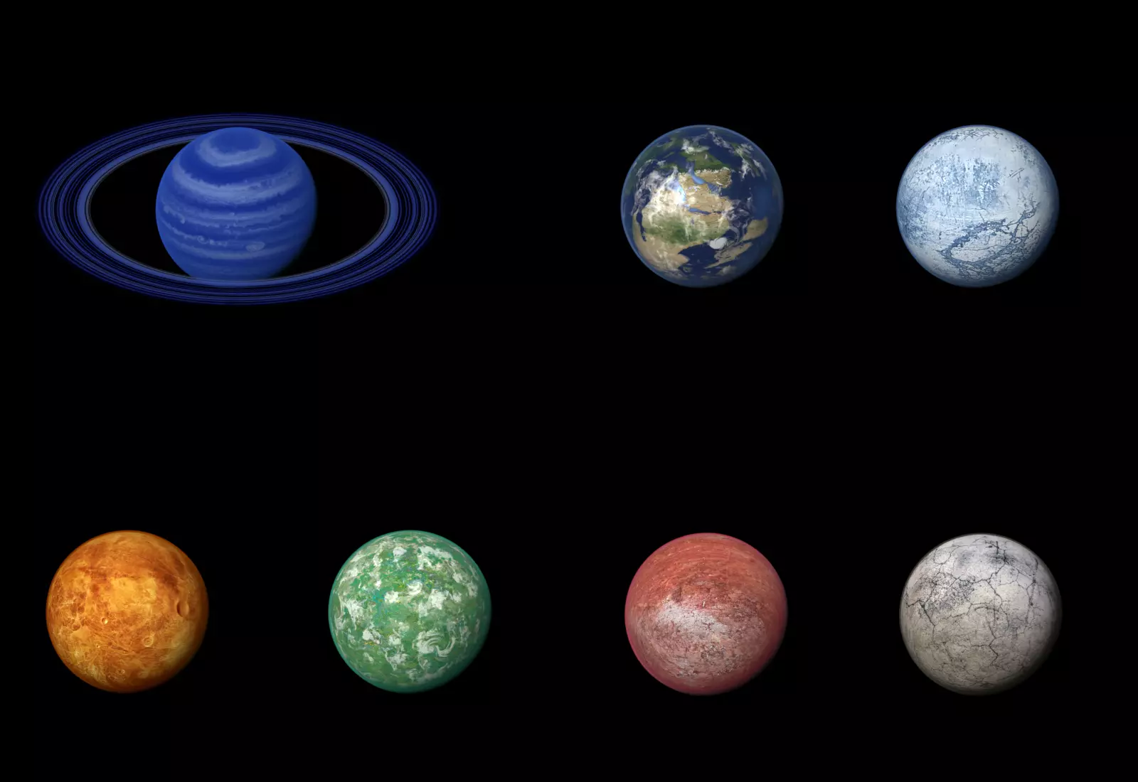 Alien Planet Moon Sci-Fi Fantasy 3D model