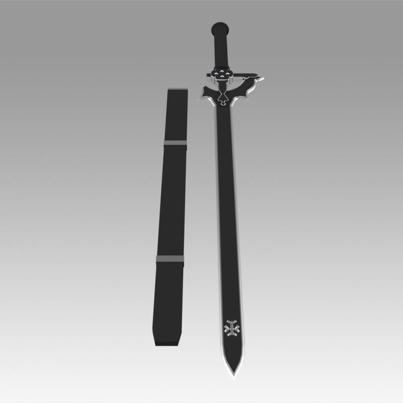 SAO Kirito Elucidator Replica Sword 3D model_6