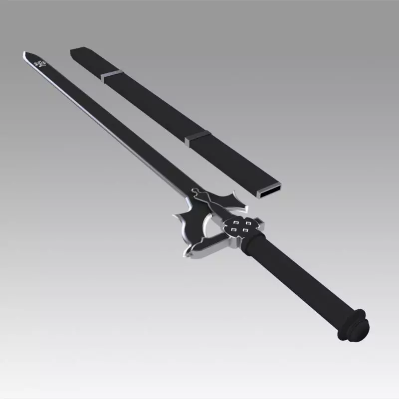 SAO Kirito Elucidator Replica Sword 3D model_0