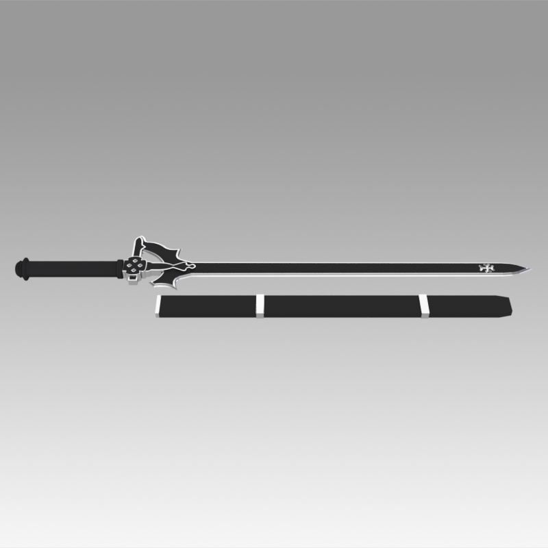 SAO Kirito Elucidator Replica Sword 3D model_4