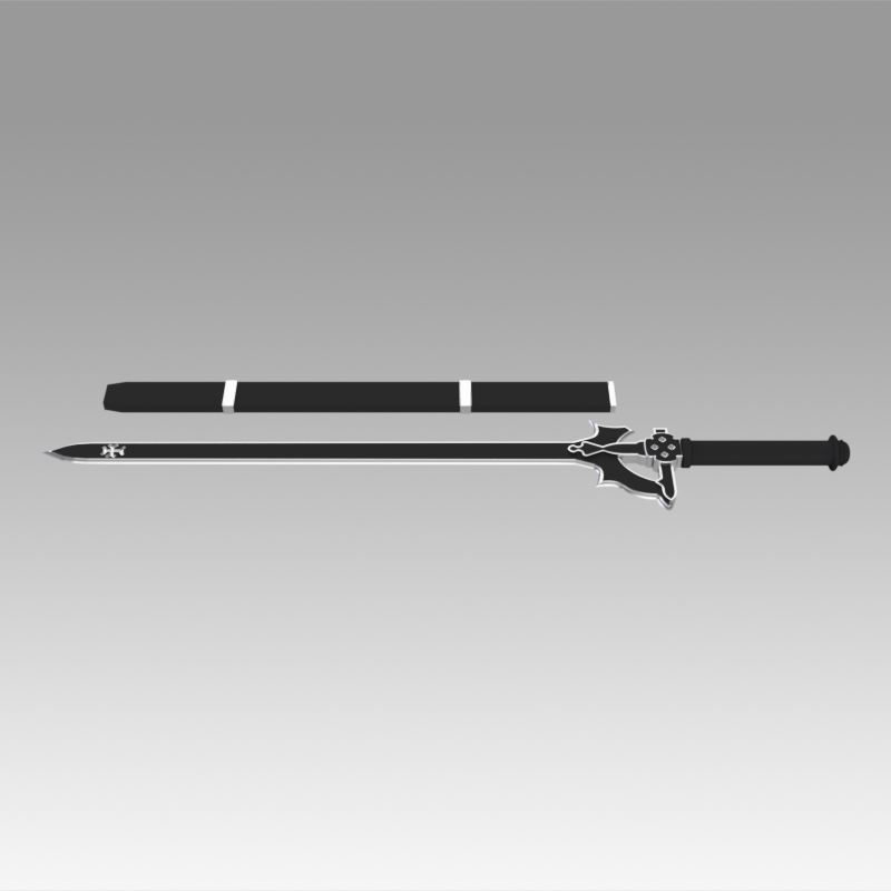 SAO Kirito Elucidator Replica Sword 3D model_8