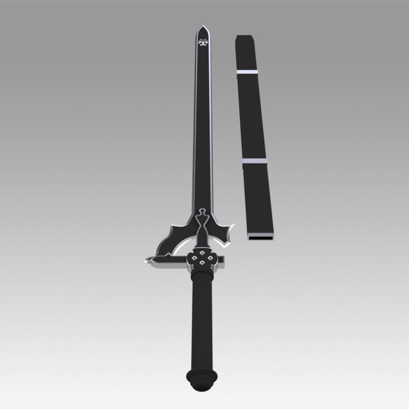 SAO Kirito Elucidator Replica Sword 3D model_2