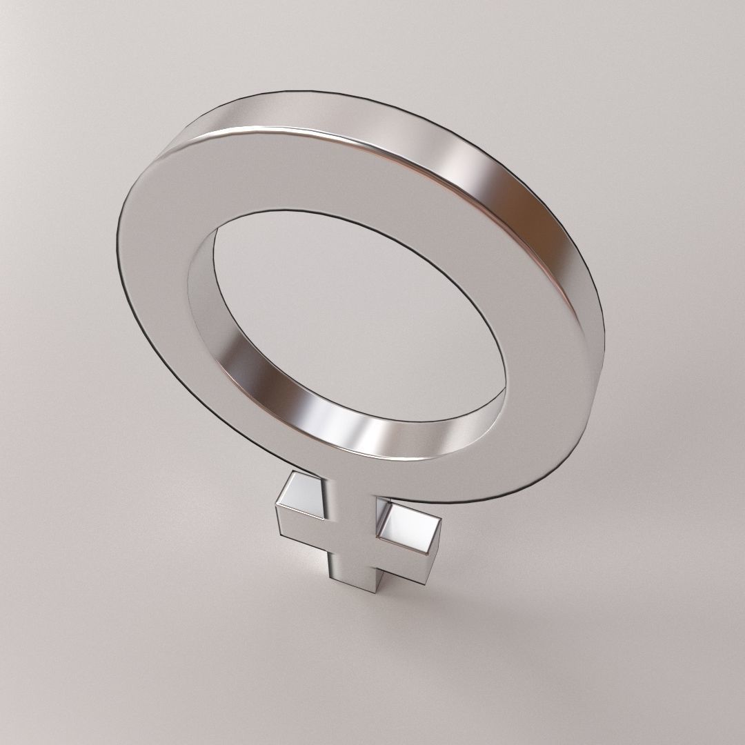 Female Symbol 3D model_1