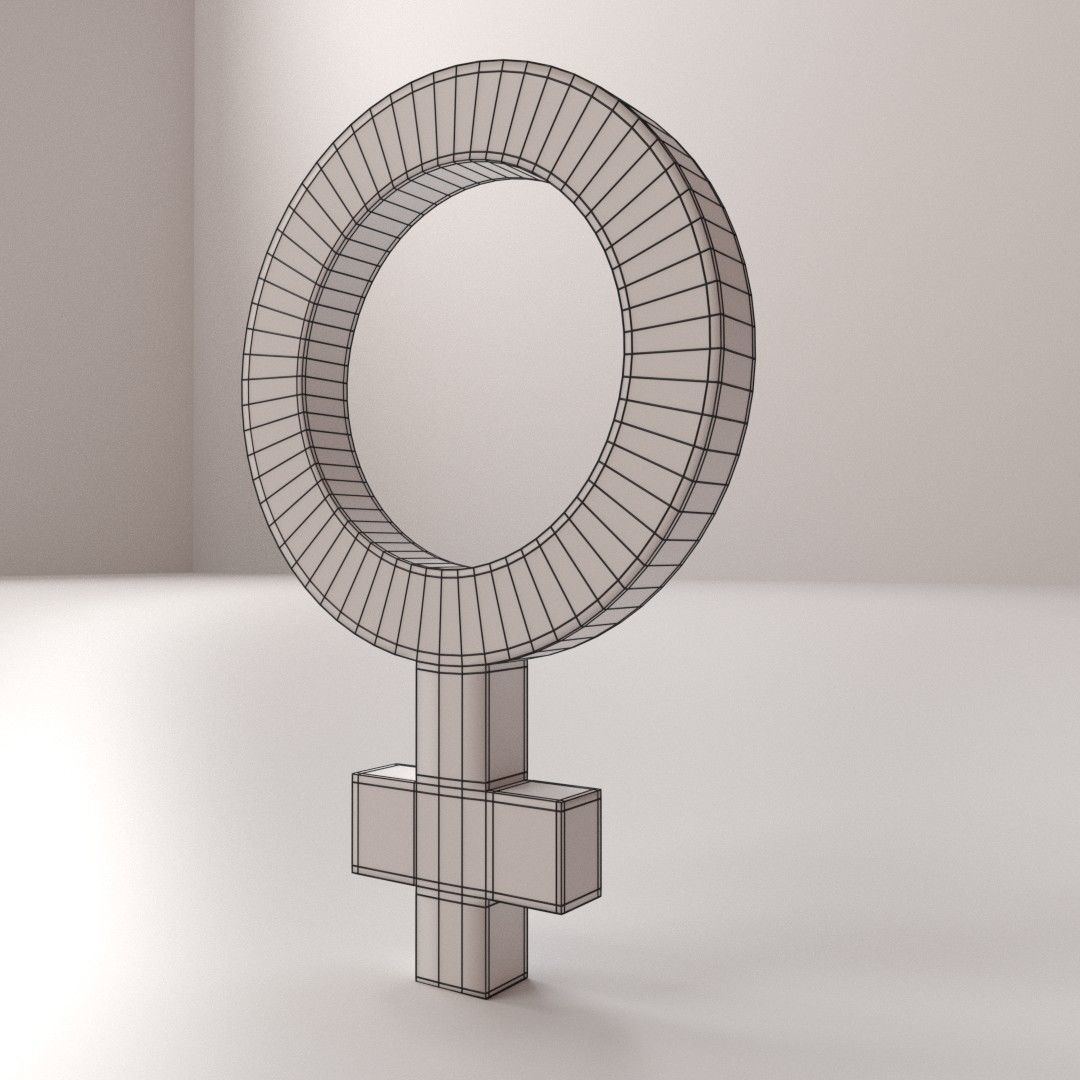 Female Symbol 3D model_4