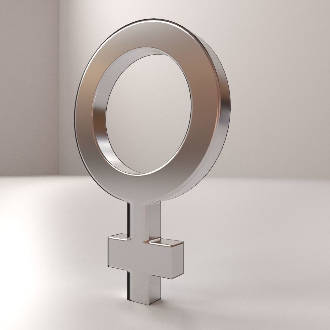 Female Symbol 3D model_2