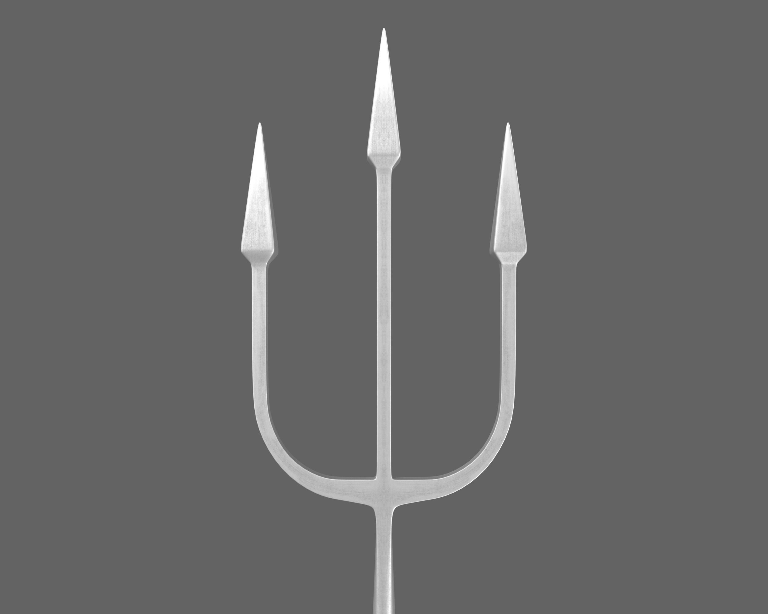 Ancient Roman Trident Low-poly 3D model_8