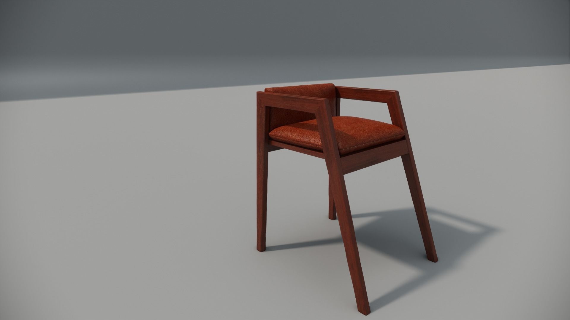 Table and chair Family for Revit three sizes wood 3d model 3D model_9