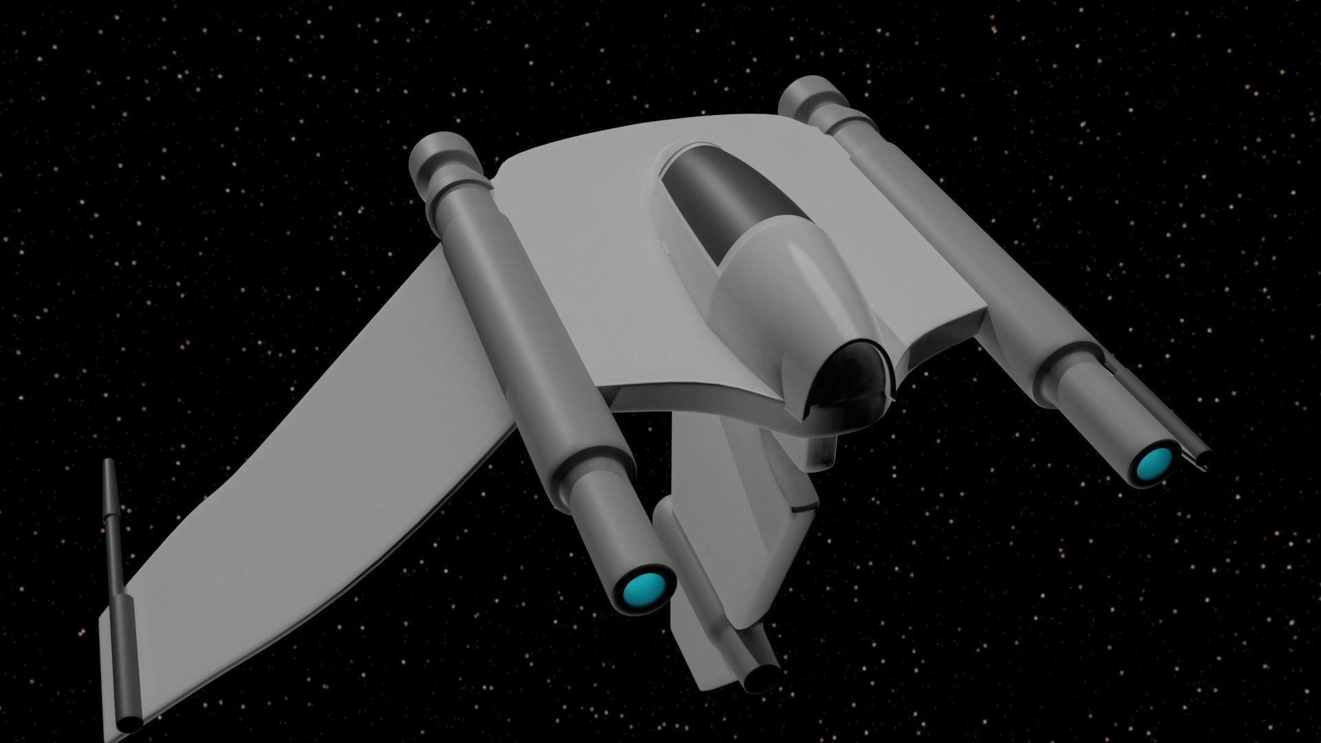 Star Wars - V-19 Star Fighter 3D model_4