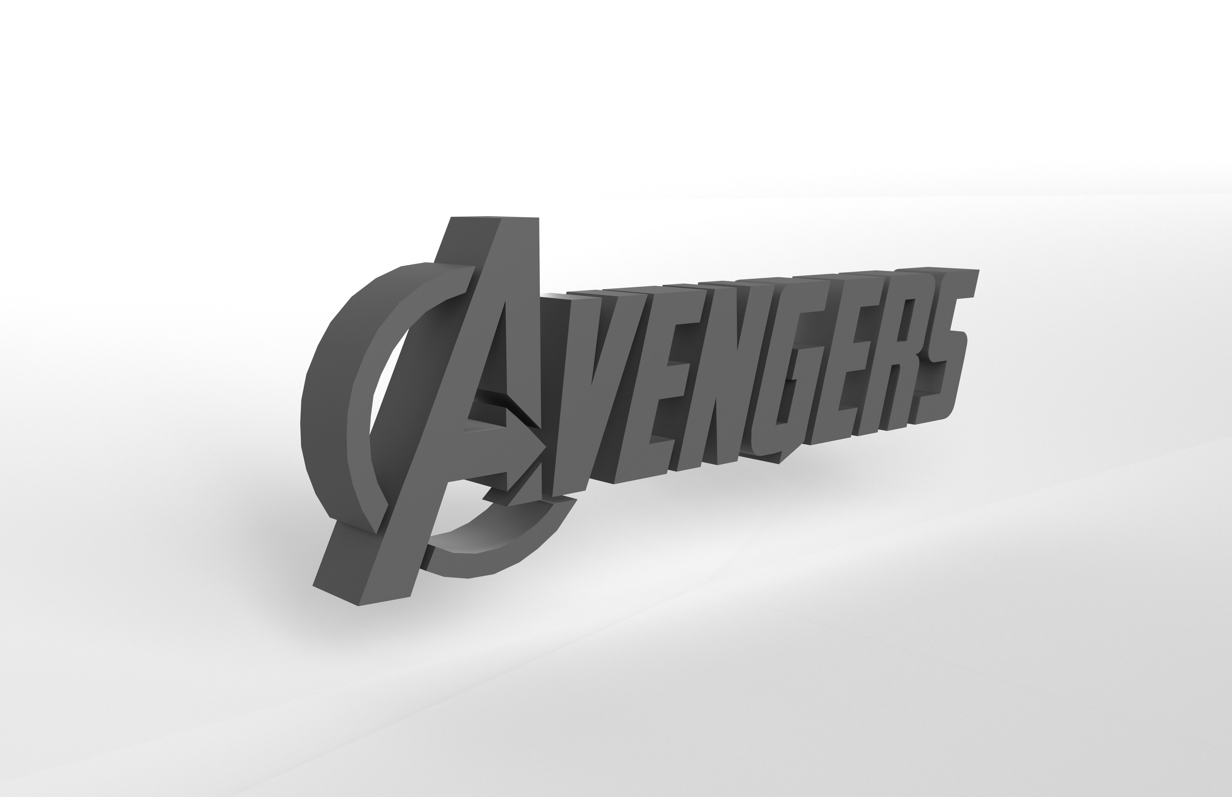 Avengers Logo v1 001 Free low-poly 3D model_4