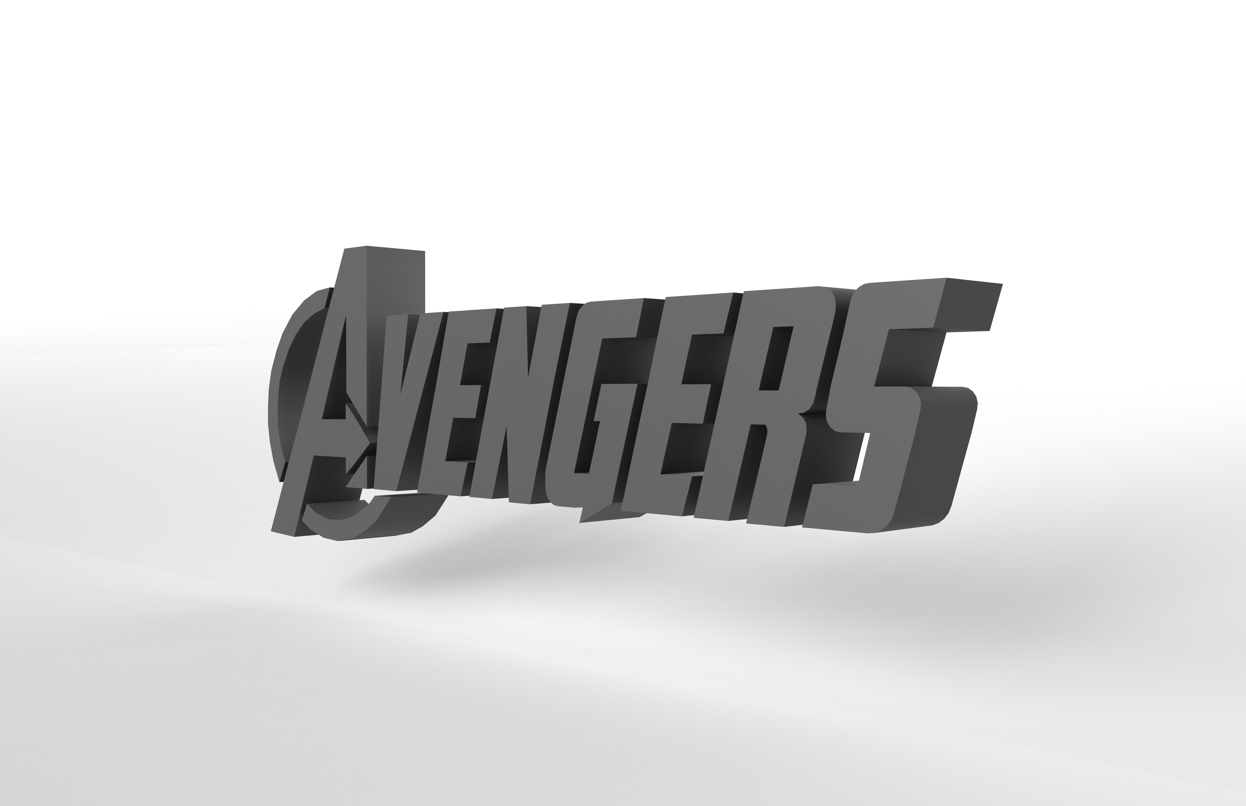 Avengers Logo v1 001 Free low-poly 3D model_5