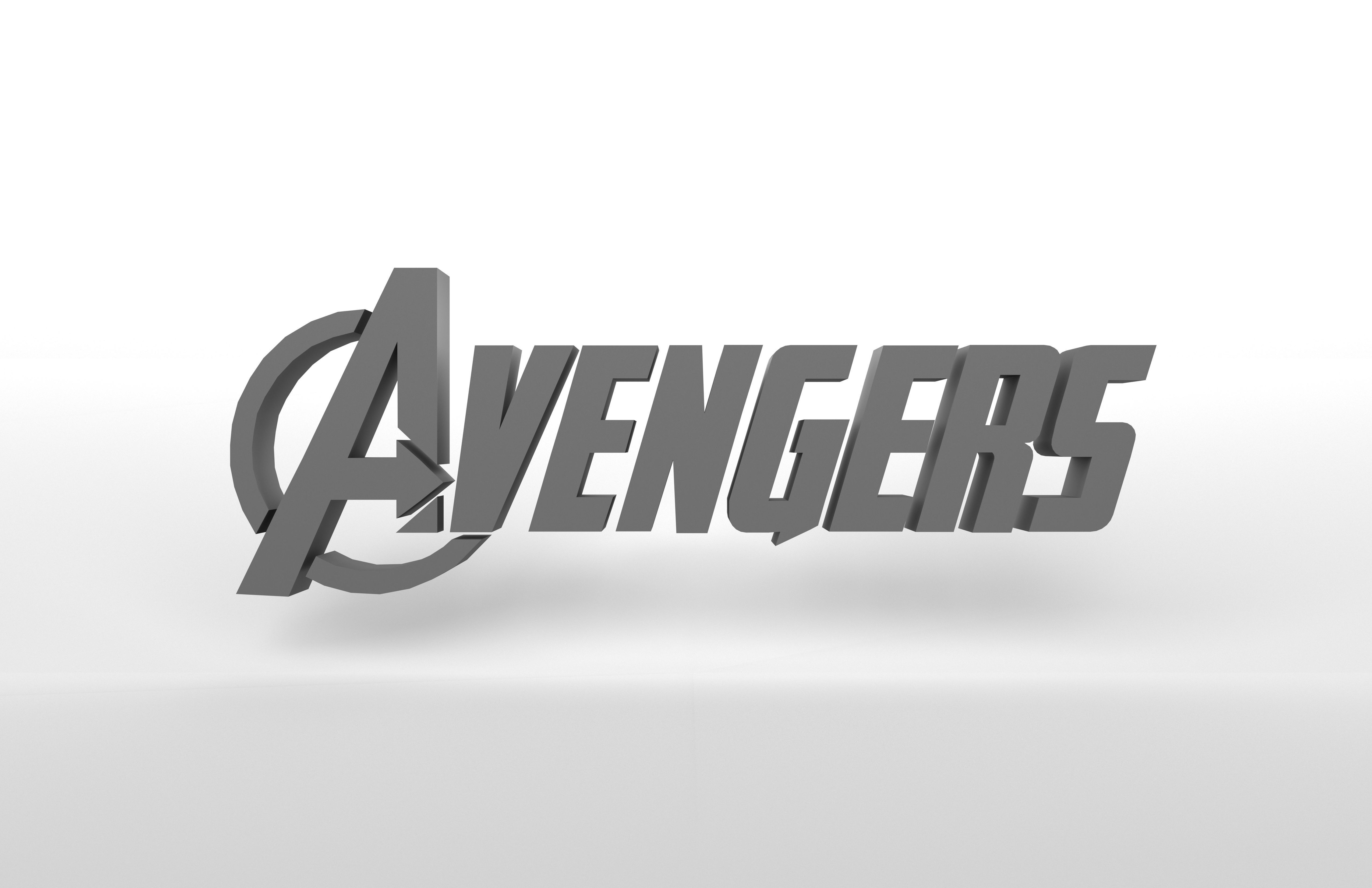 Avengers Logo v1 001 Free low-poly 3D model_3