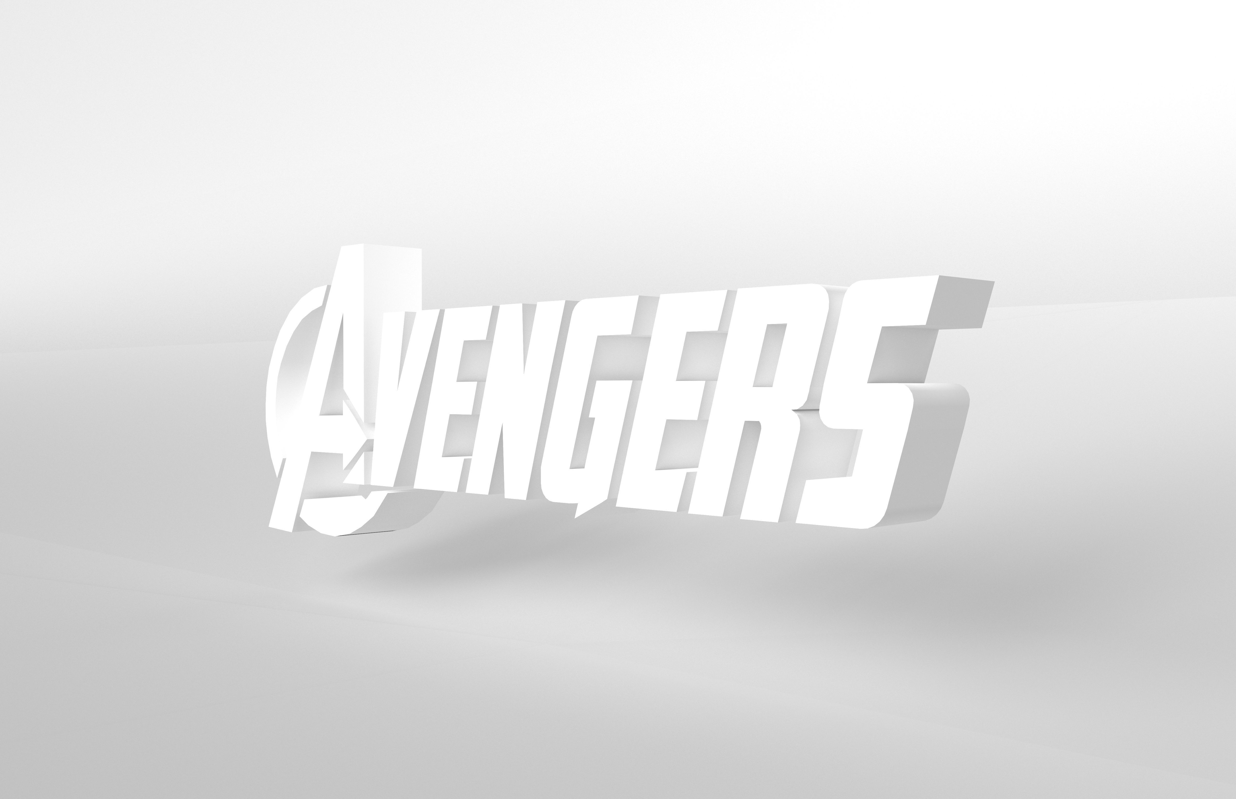 Avengers Logo v1 002 Free low-poly 3D model_3