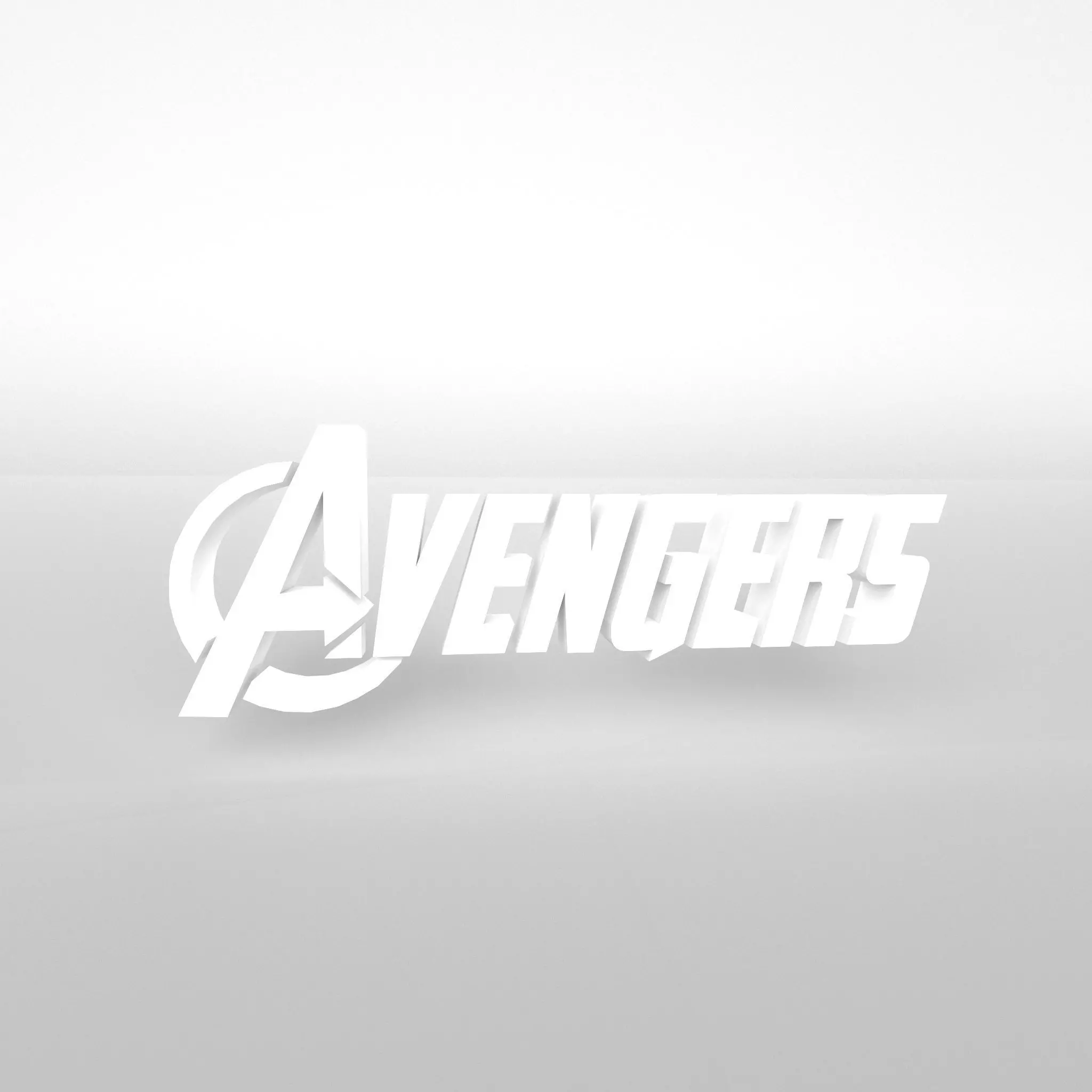 Avengers Logo v1 002 Free low-poly 3D model_0