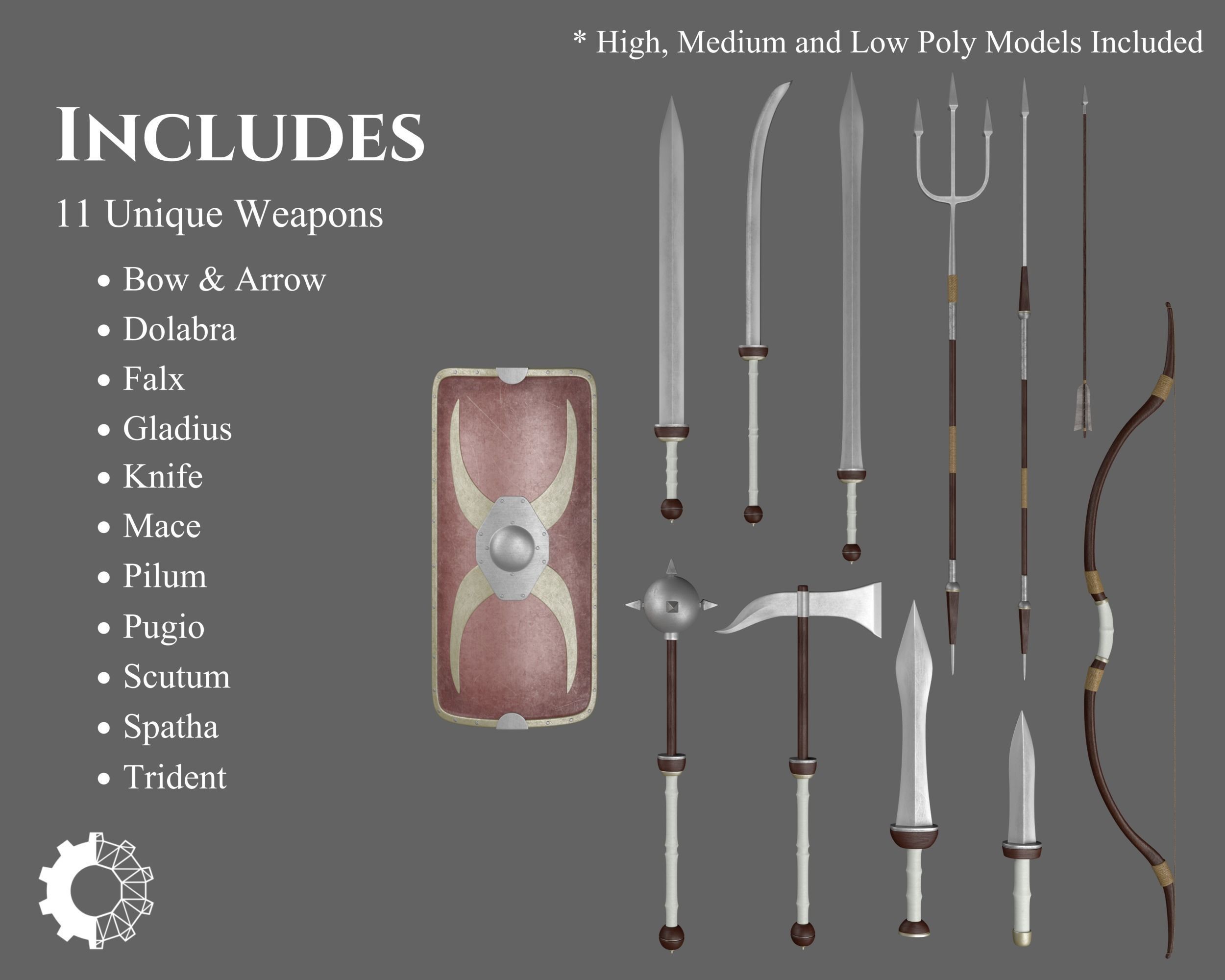 Ancient Collection Roman Weapons Set _1
