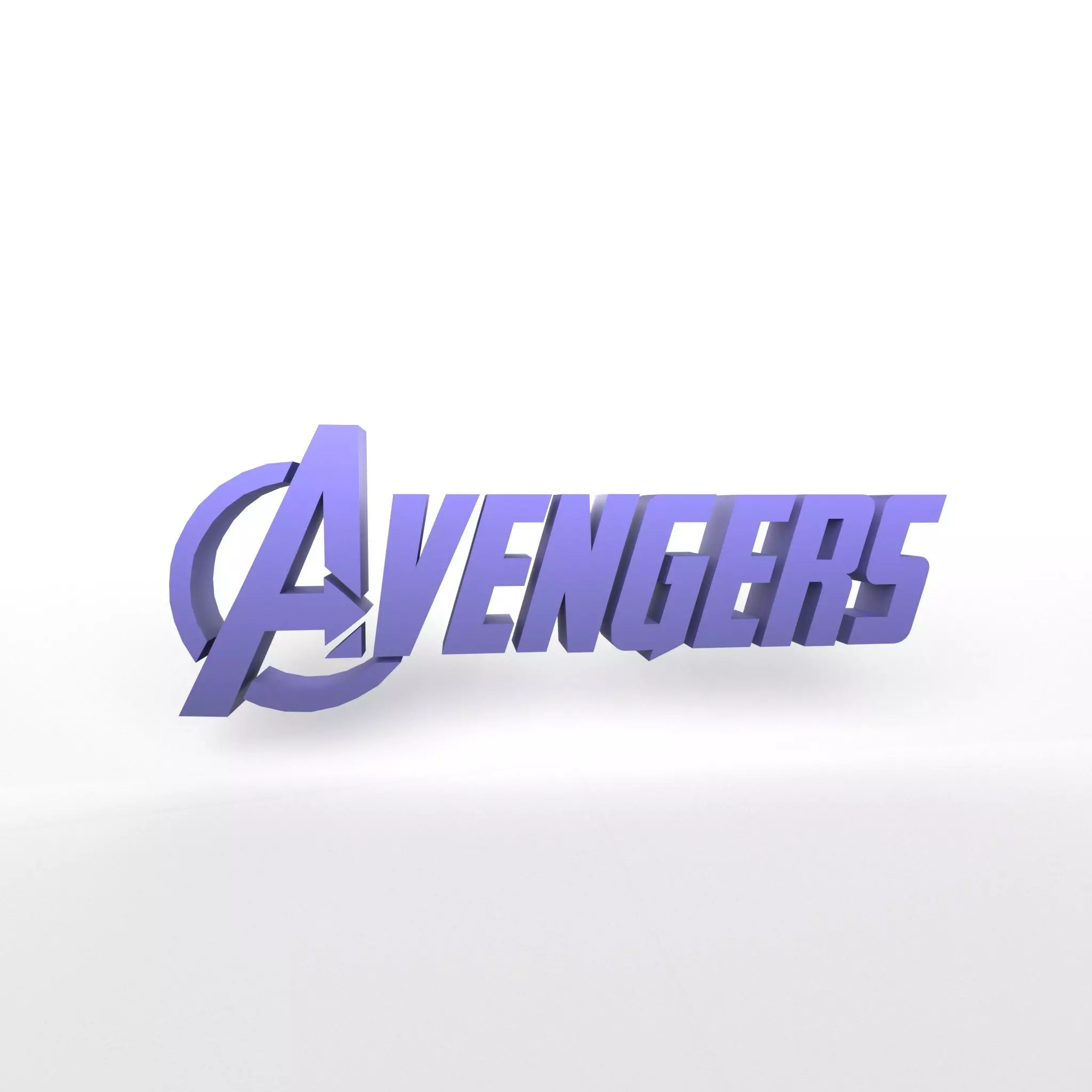 Avengers Logo v1 003 Free low-poly 3D model_0