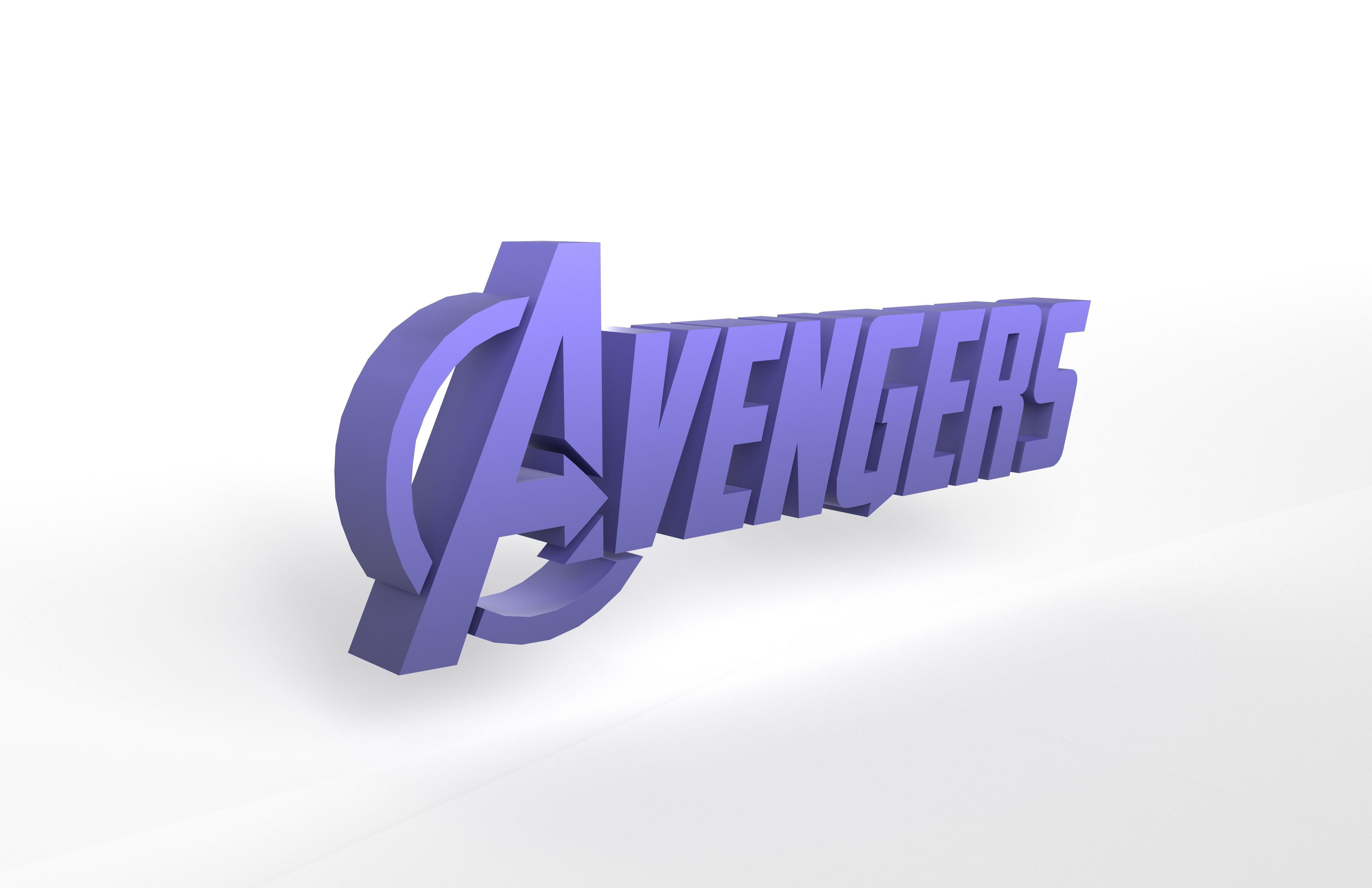 Avengers Logo v1 003 Free low-poly 3D model_4