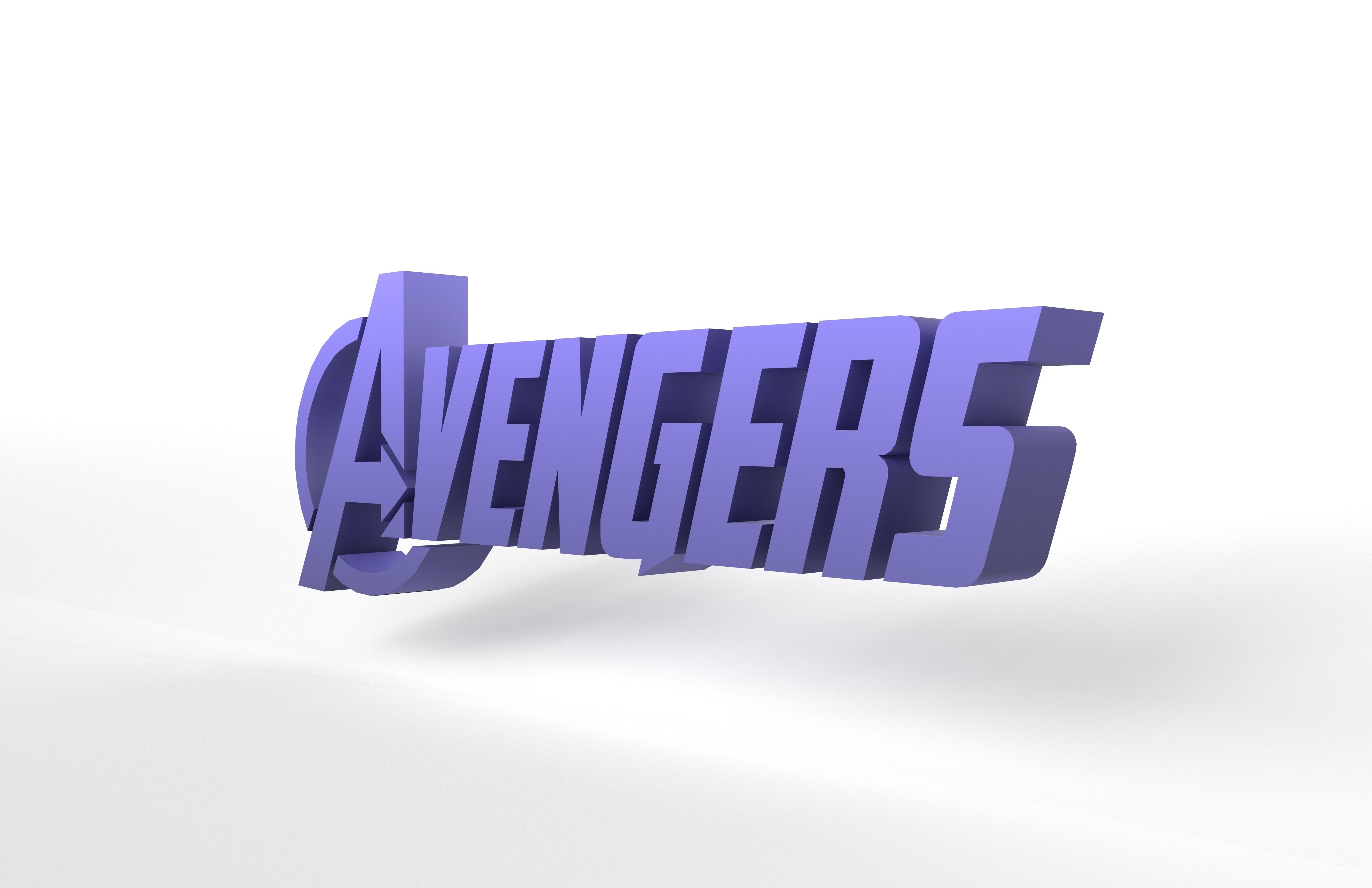 Avengers Logo v1 003 Free low-poly 3D model_3