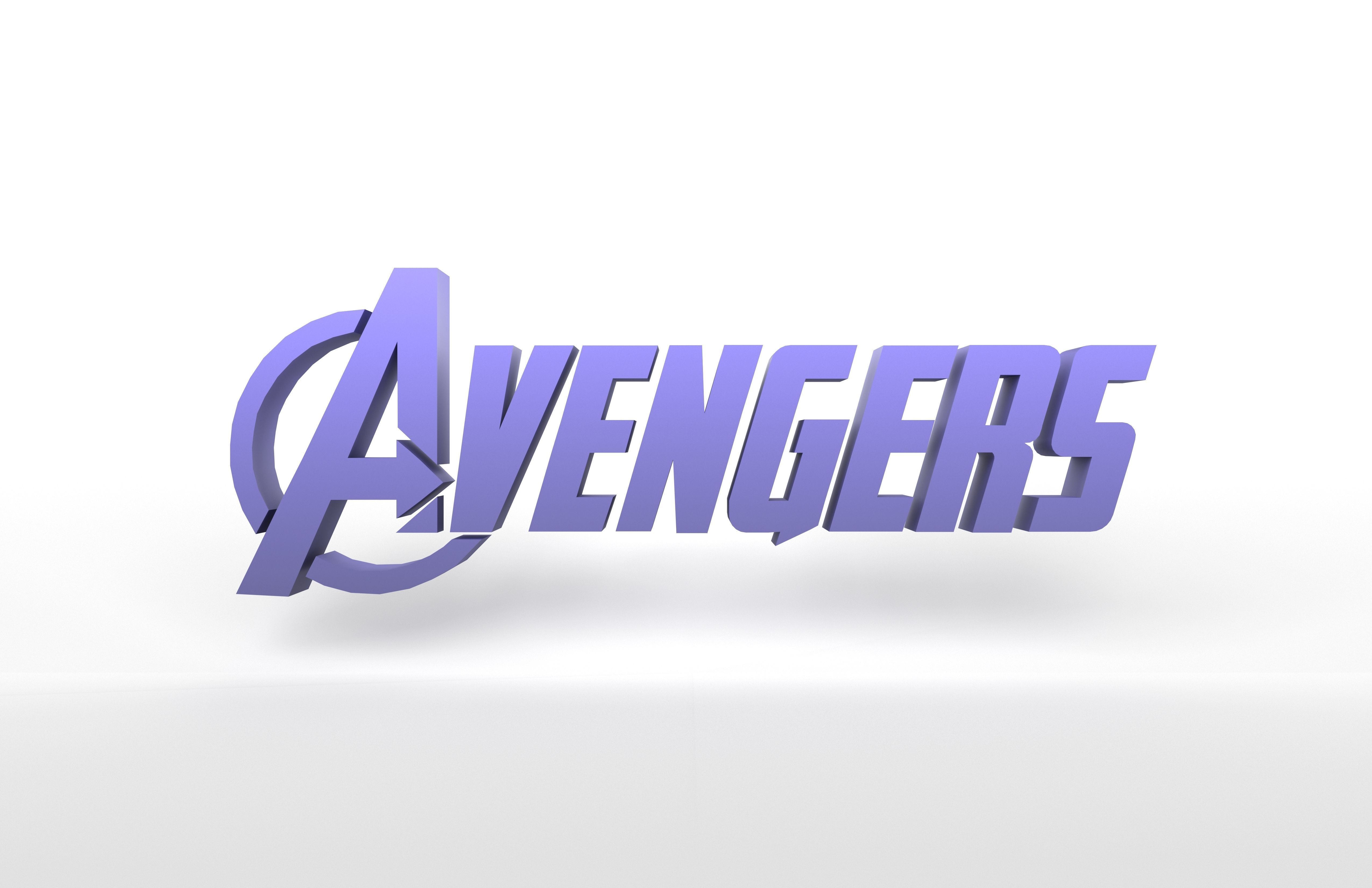 Avengers Logo v1 003 Free low-poly 3D model_2