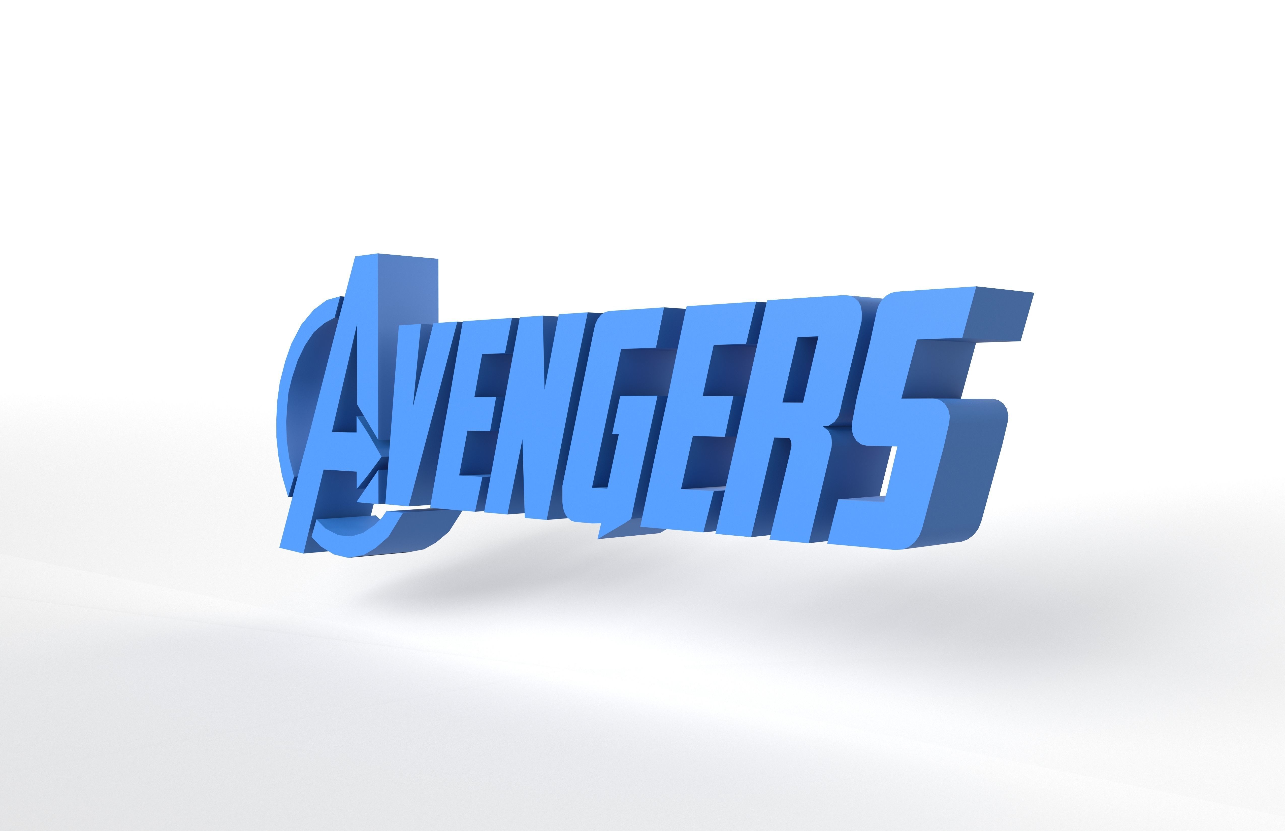 Avengers Logo v1 004 Free low-poly 3D model_3