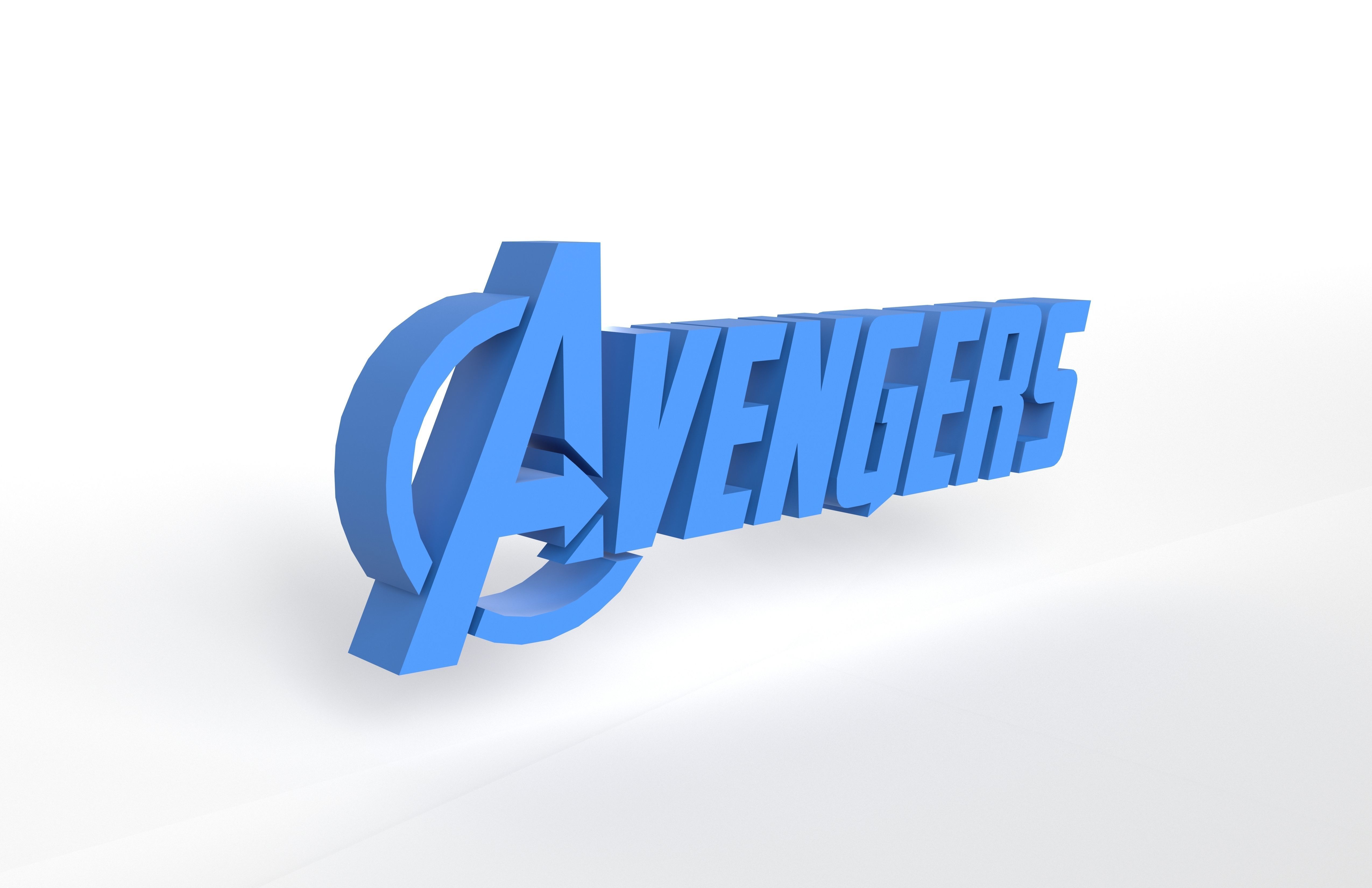 Avengers Logo v1 004 Free low-poly 3D model_4