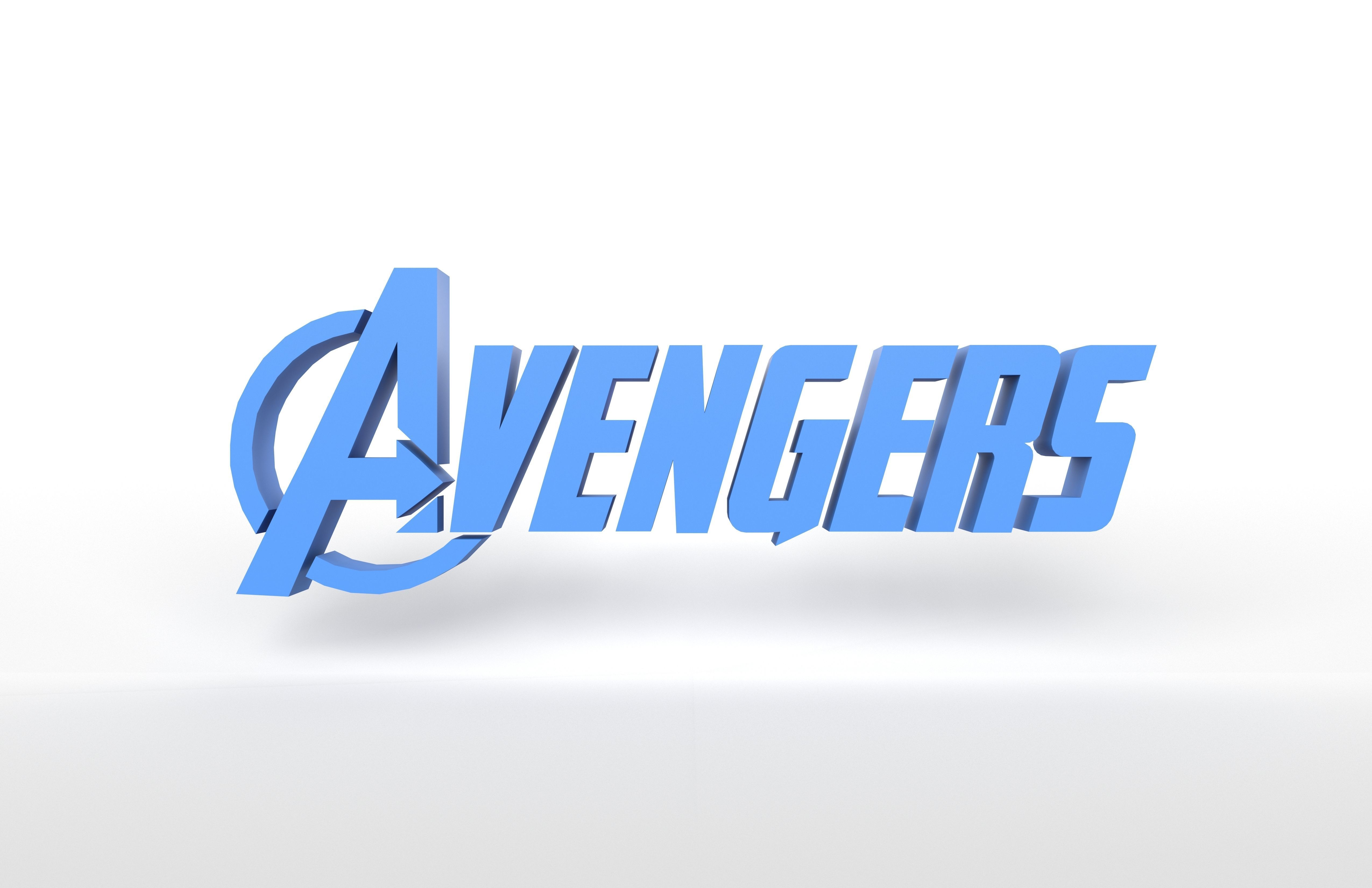 Avengers Logo v1 004 Free low-poly 3D model_2