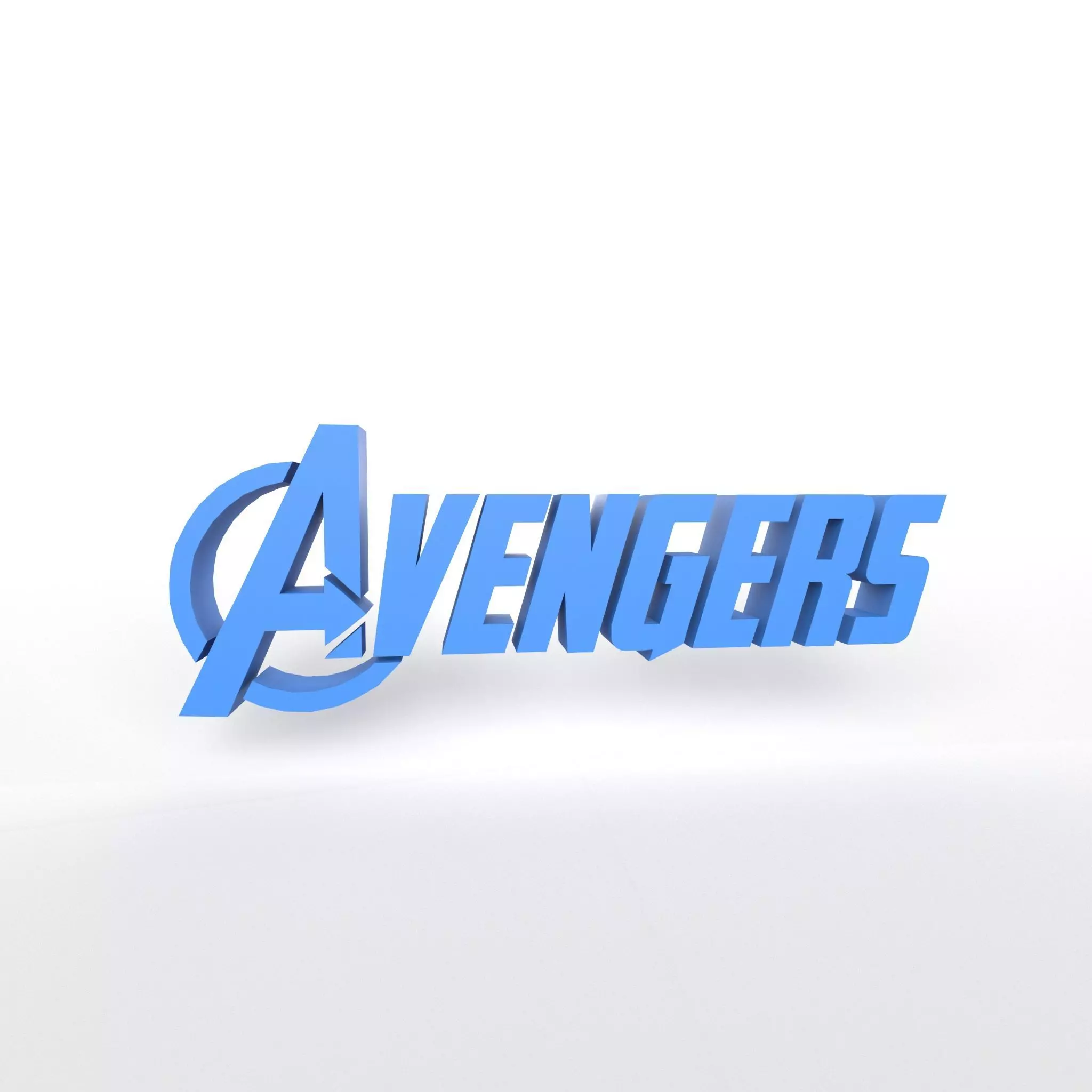 Avengers Logo v1 004 Free low-poly 3D model_0