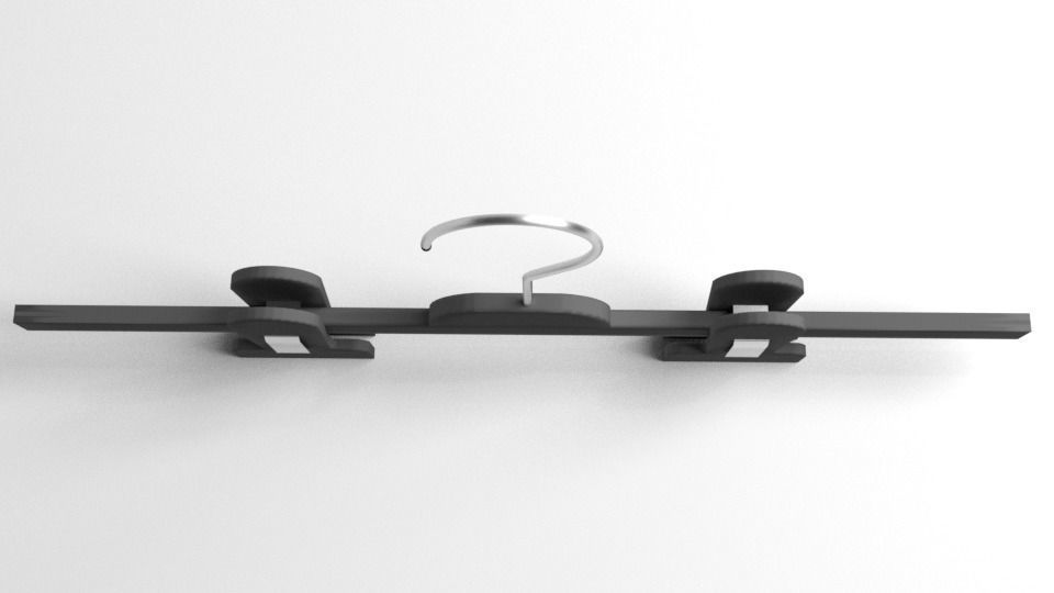 Clip Clothes Hanger 3D model_2