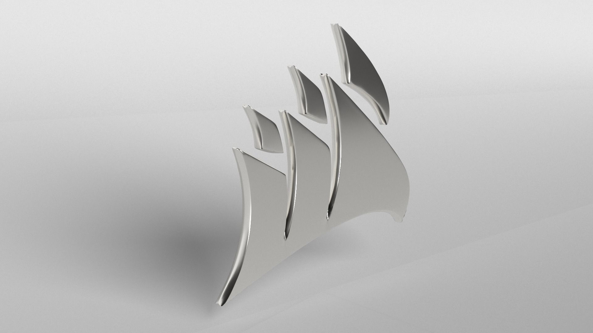 Corsair Logo v1 004 Free low-poly 3D model_4