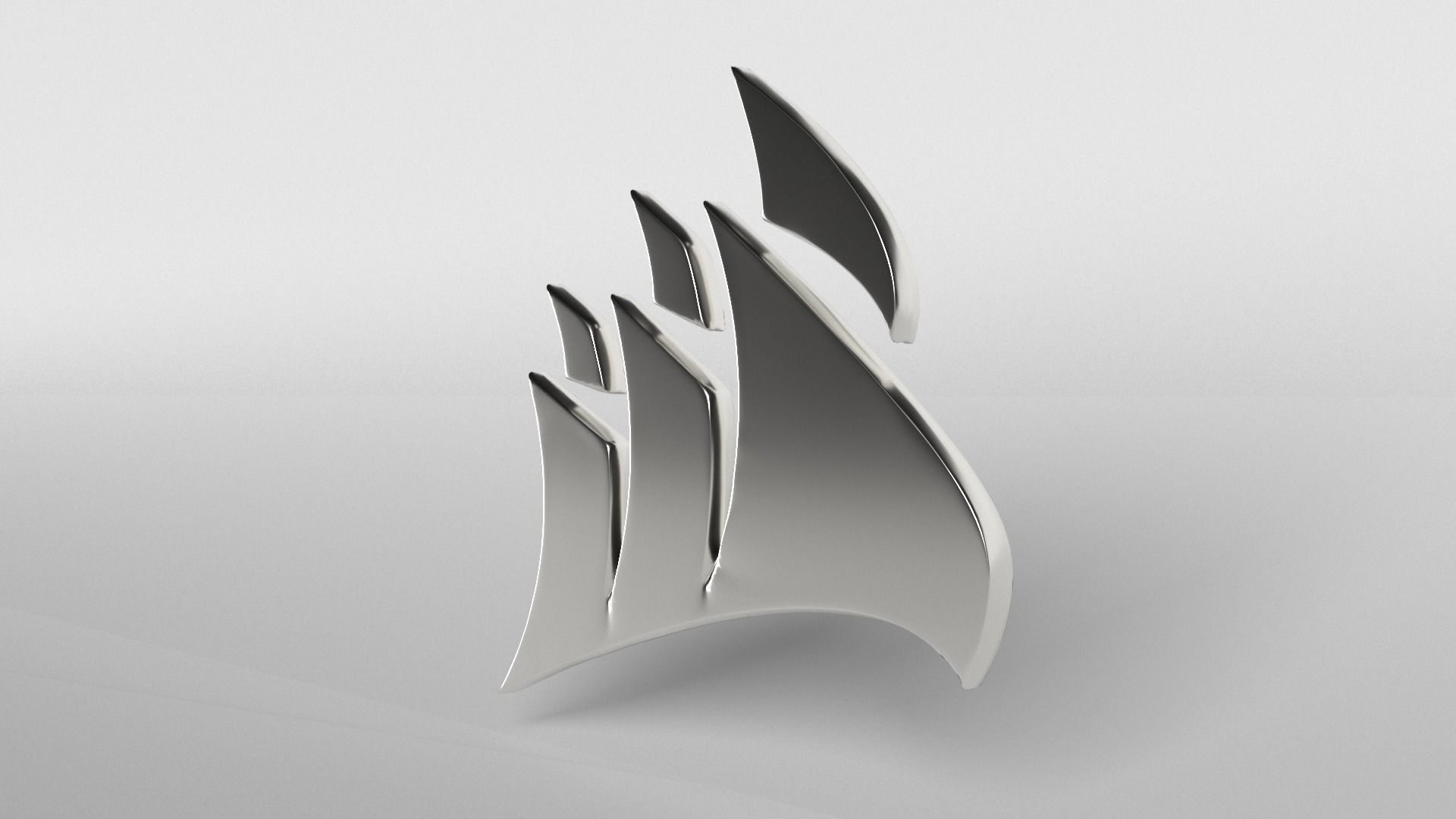 Corsair Logo v1 004 Free low-poly 3D model_3