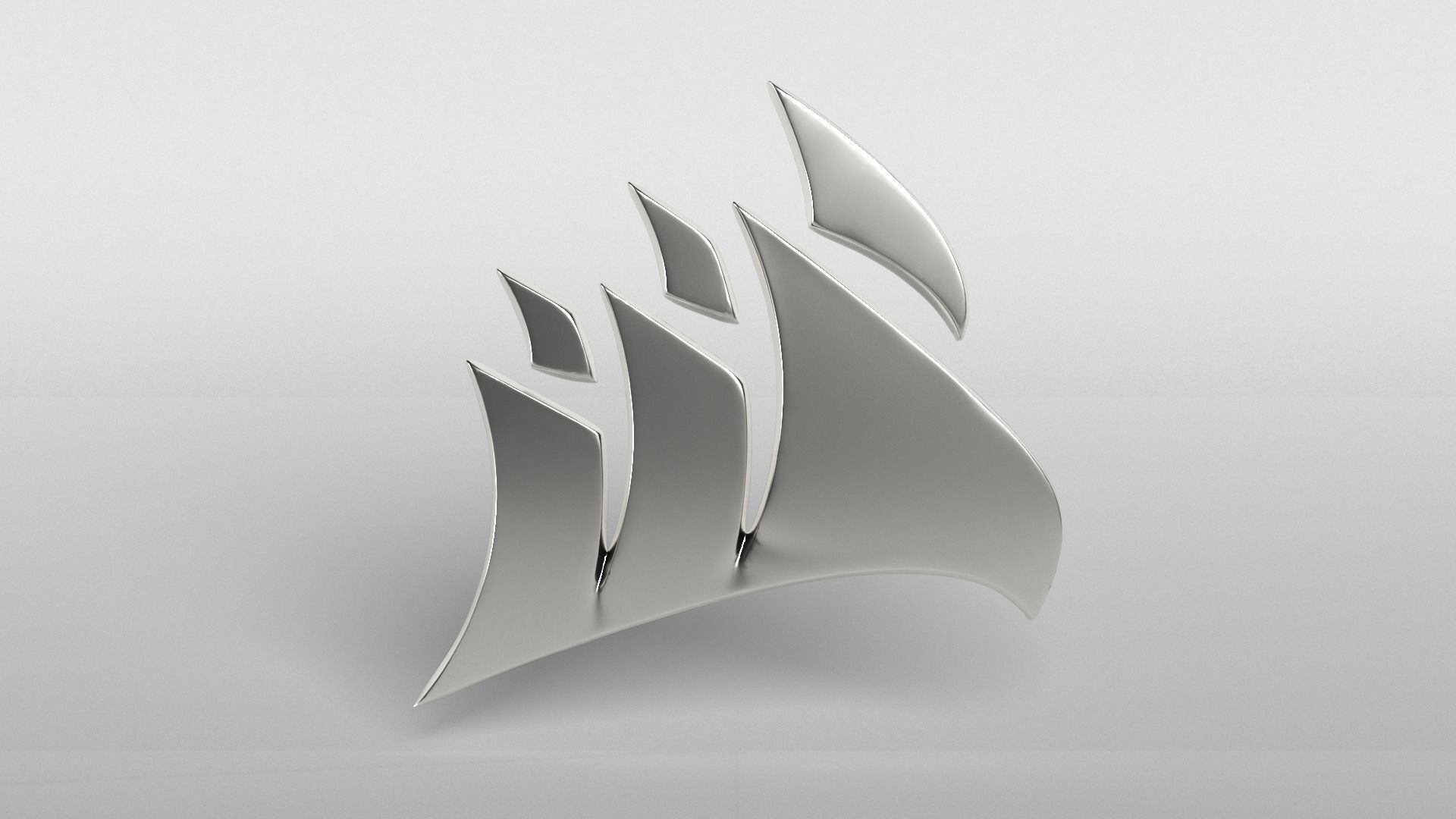 Corsair Logo v1 004 Free low-poly 3D model_2