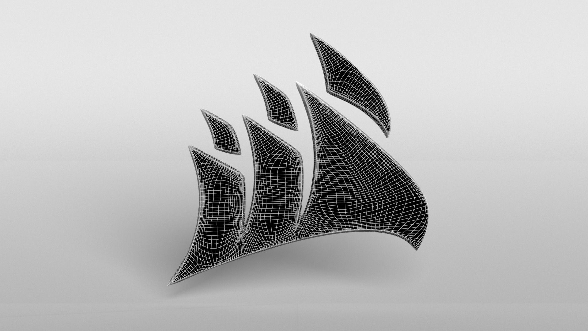 Corsair Logo v1 004 Free low-poly 3D model_6