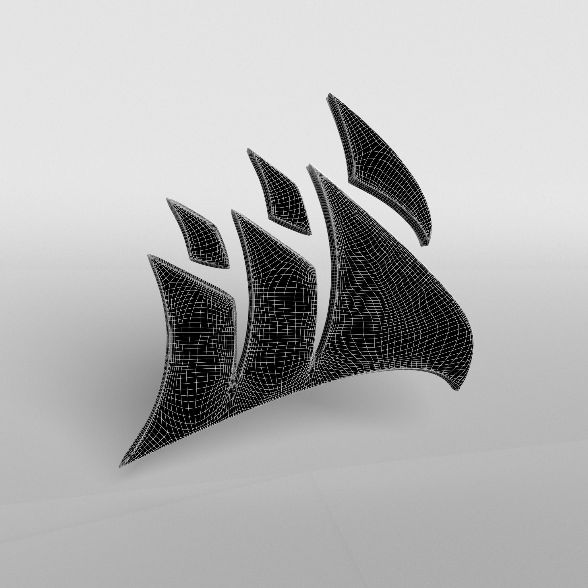 Corsair Logo v1 004 Free low-poly 3D model_5
