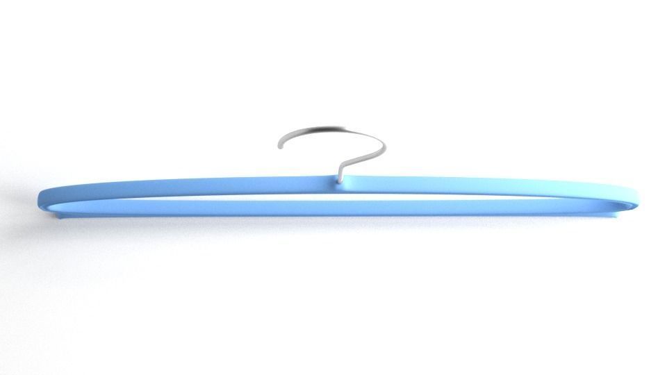 Wide Clothes Hanger 3D model_2