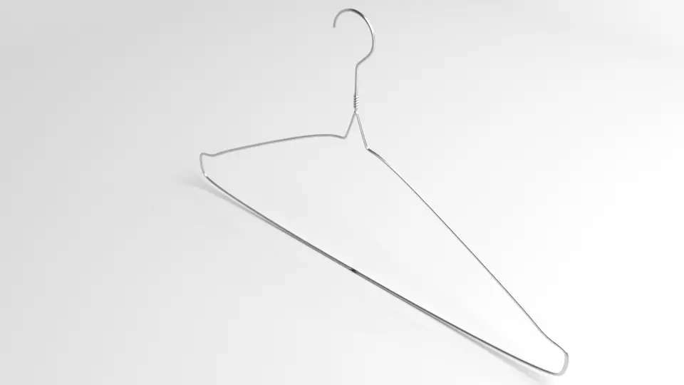 Wire Clothes Hanger 3D model_0