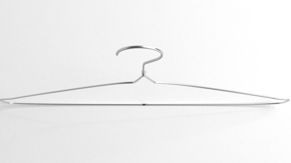 Wire Clothes Hanger 3D model_2