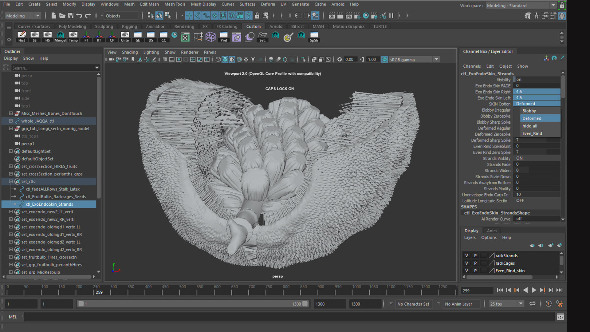 jackfruit 3D rigged model 3D model_32