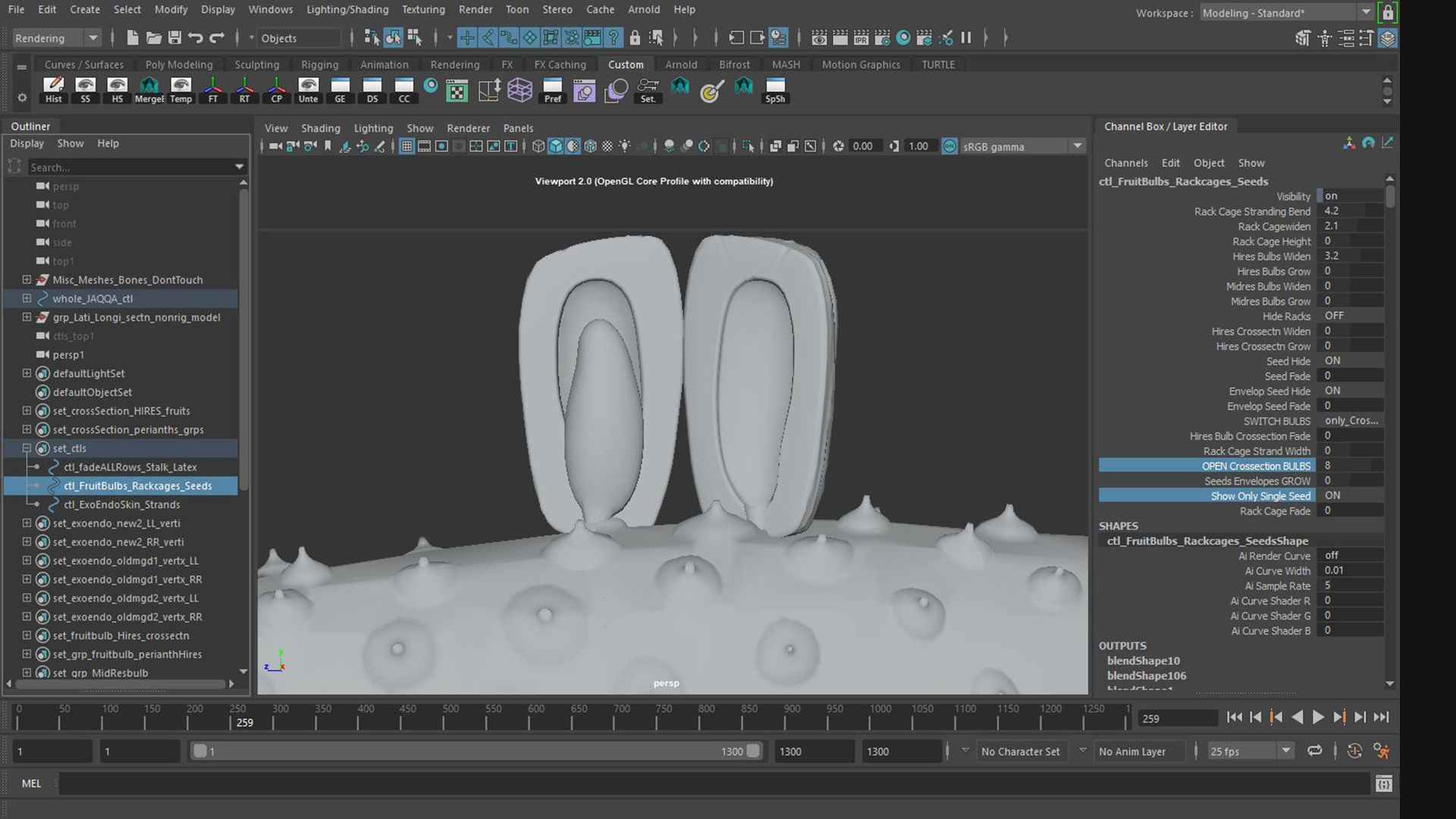 jackfruit 3D rigged model 3D model_35