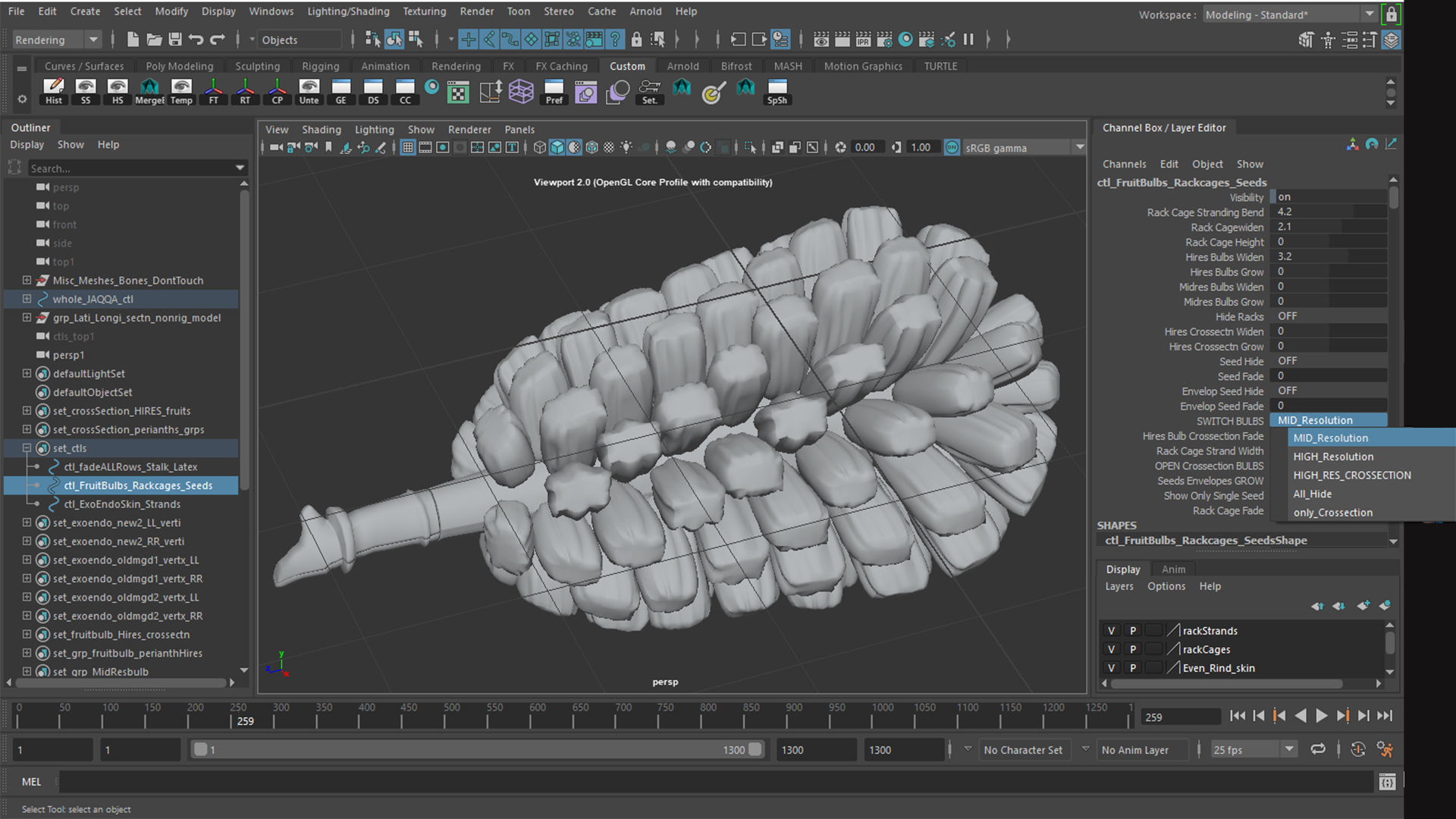 jackfruit 3D rigged model 3D model_38