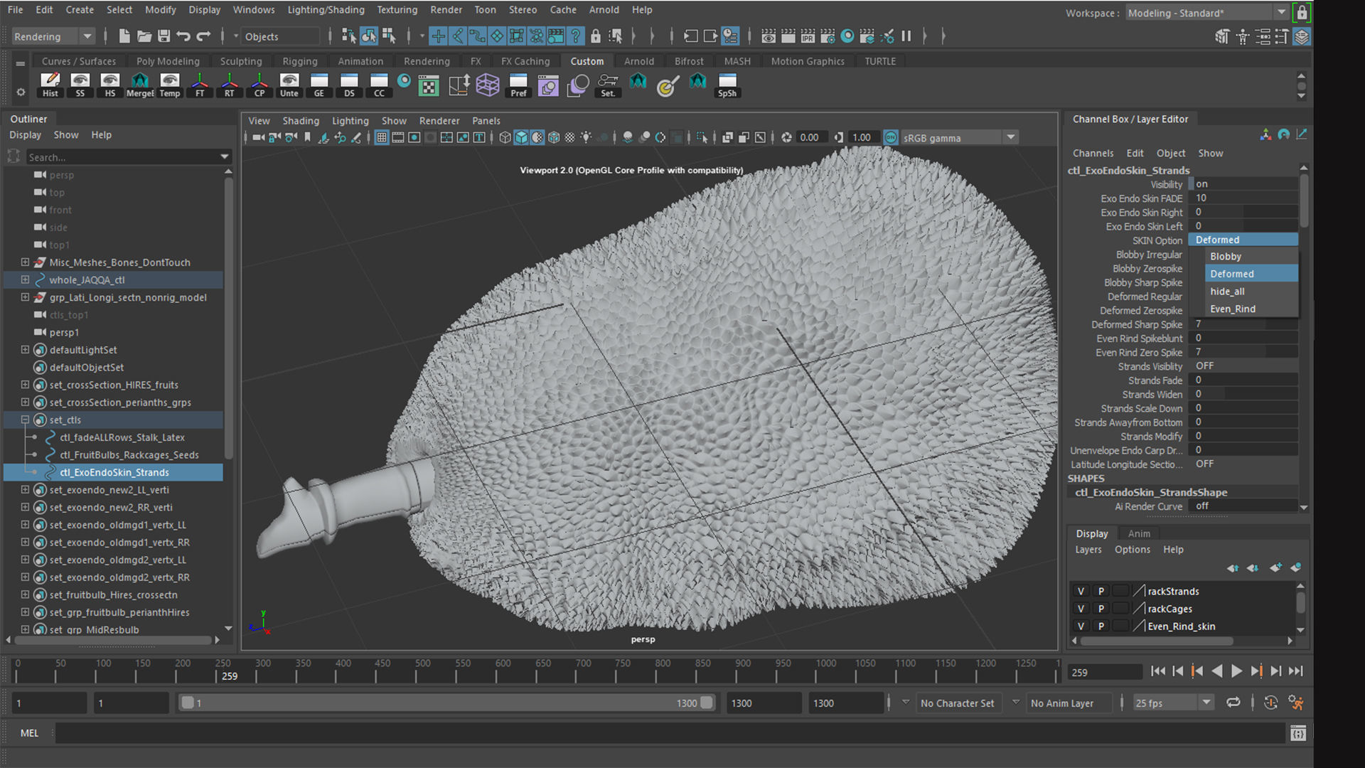 jackfruit 3D rigged model 3D model_29