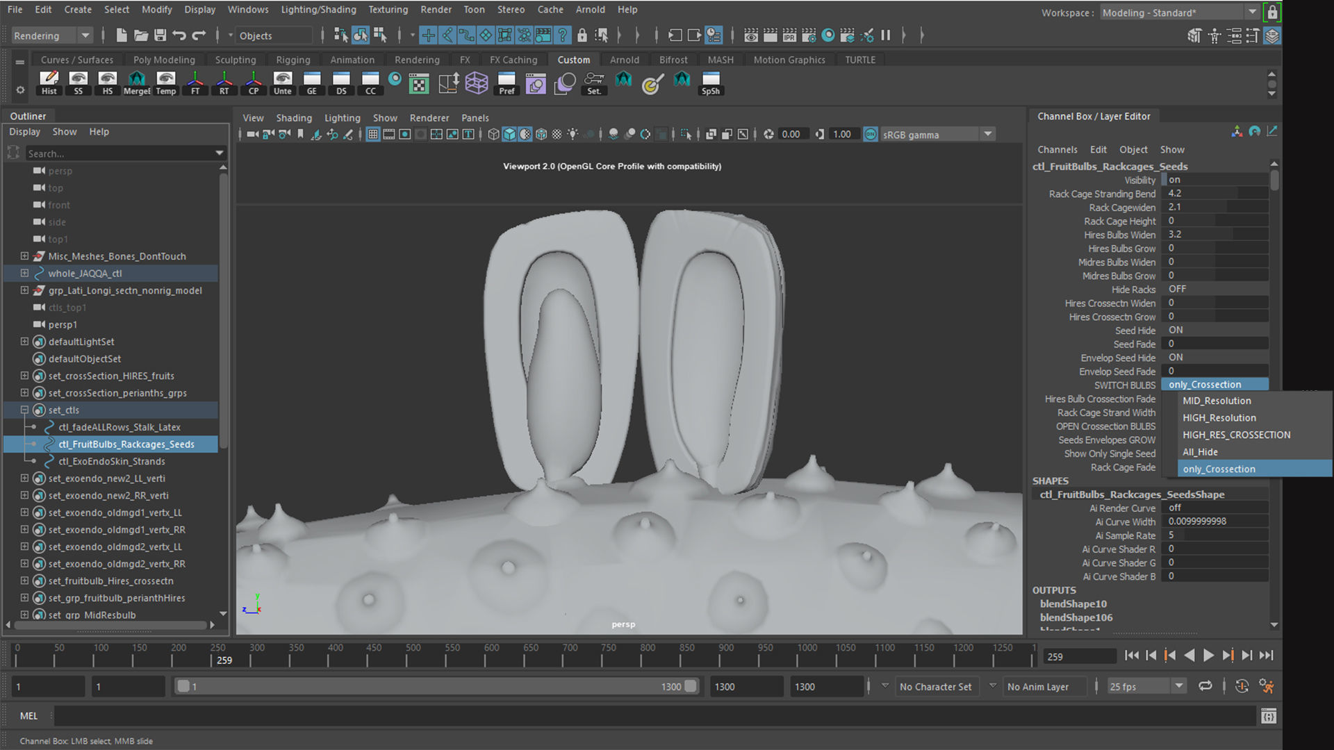 jackfruit 3D rigged model 3D model_34