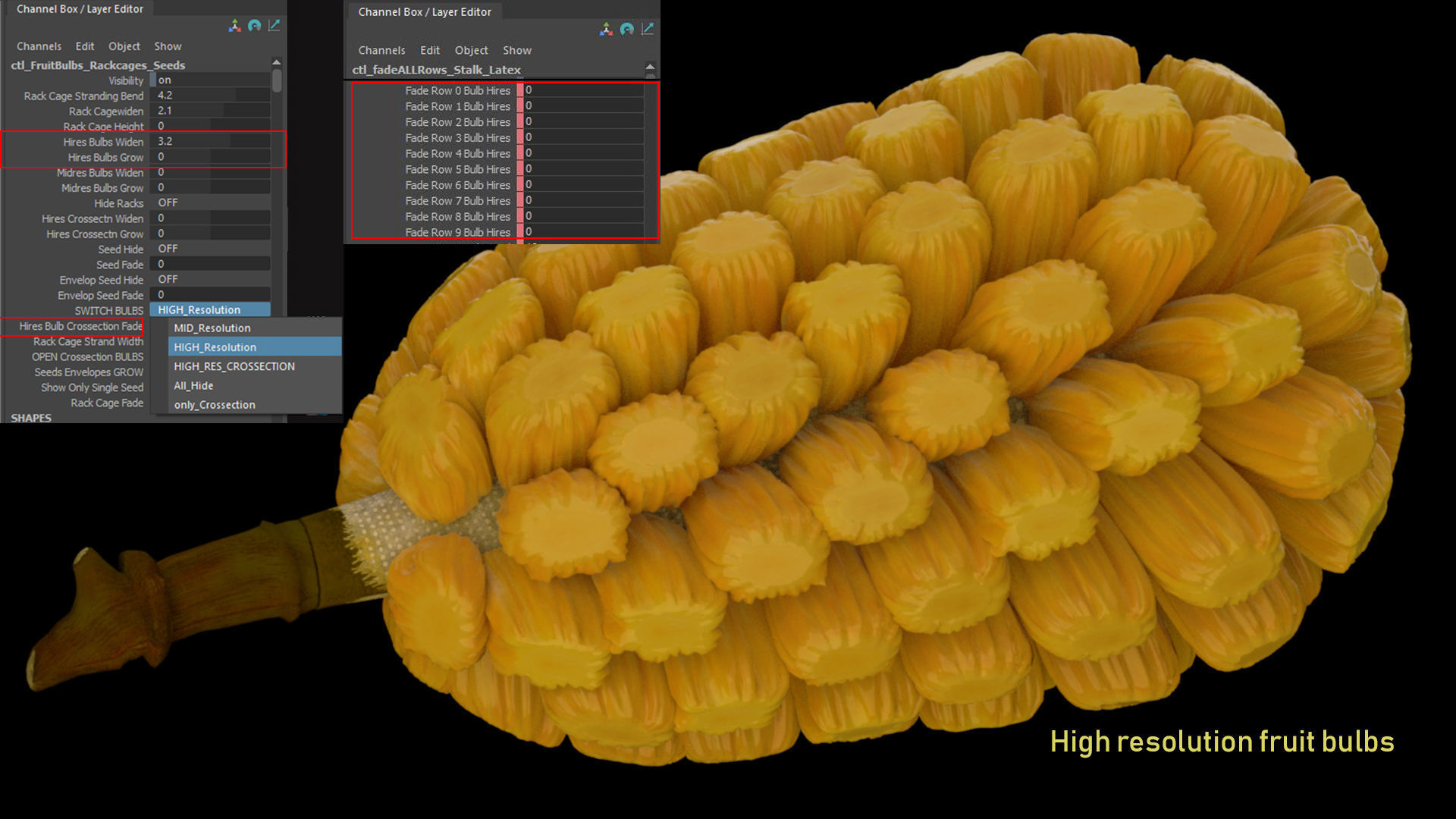 jackfruit 3D rigged model 3D model_24