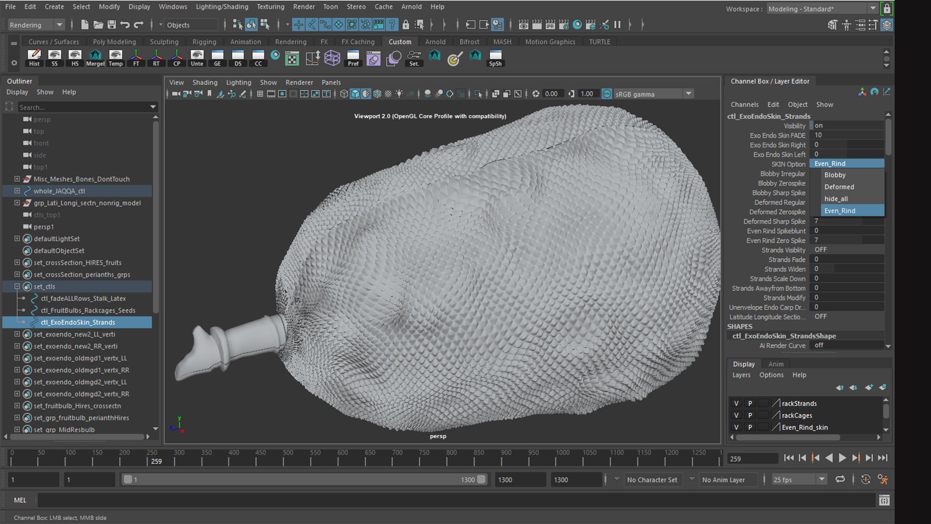 jackfruit 3D rigged model 3D model_30