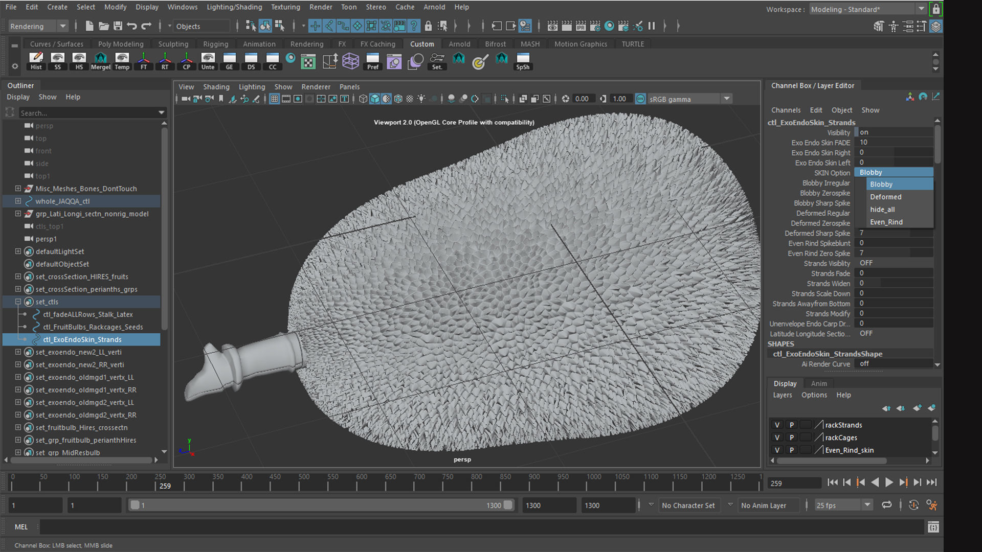 jackfruit 3D rigged model 3D model_28