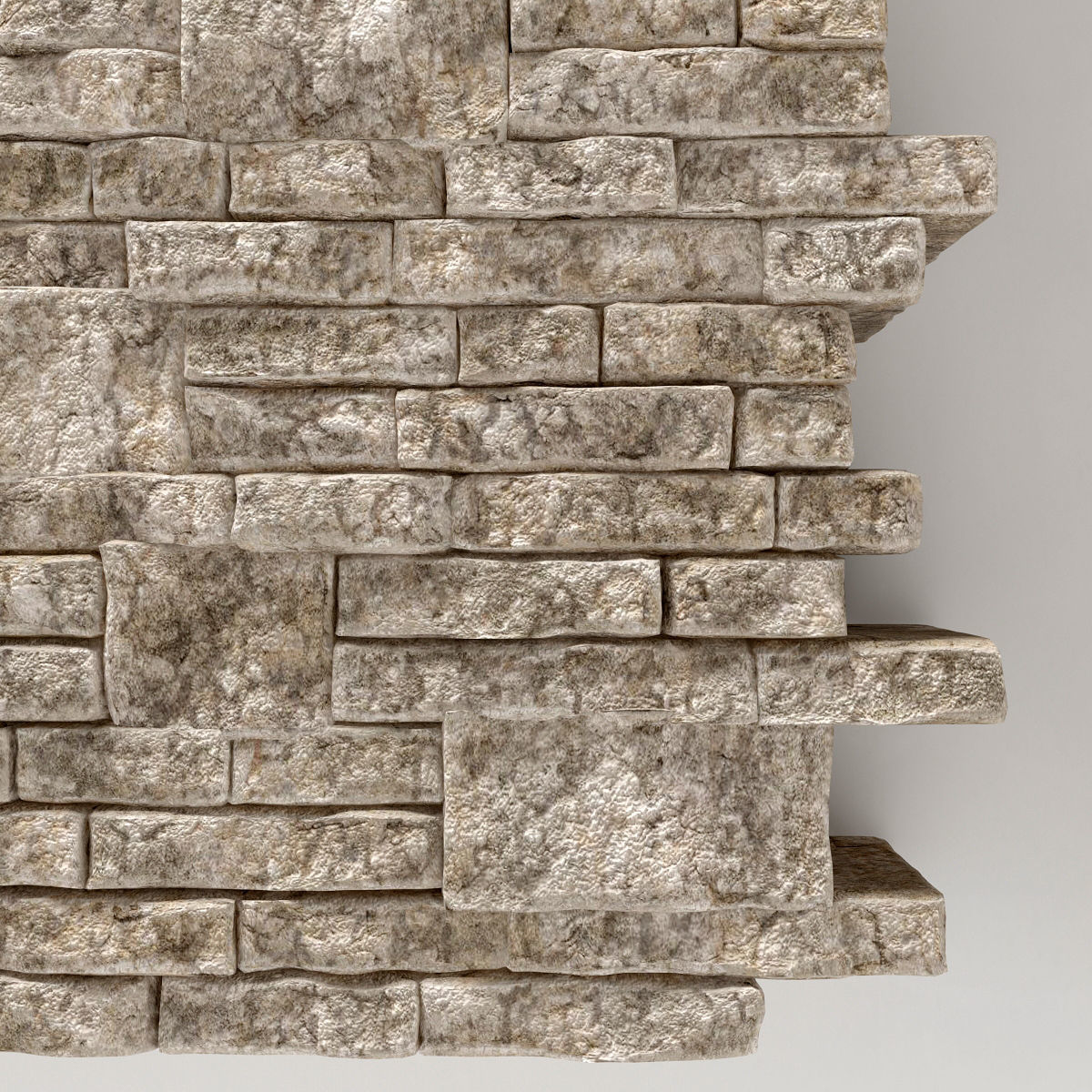 Brick stone wall block many n1  3D model_7