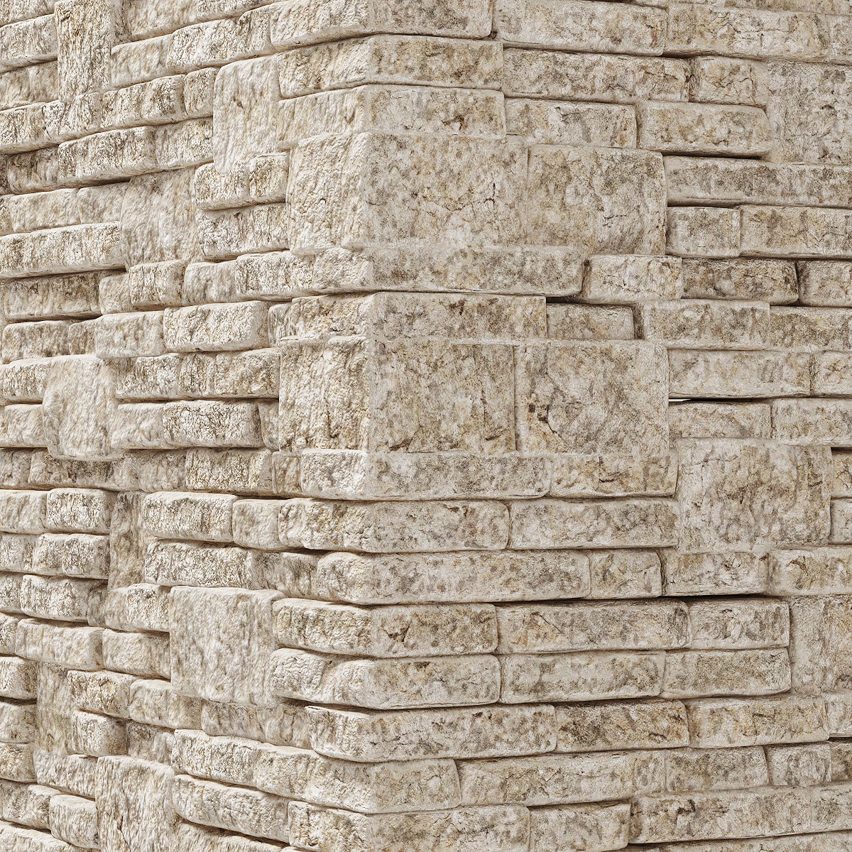 Brick stone wall block many n1  3D model_29