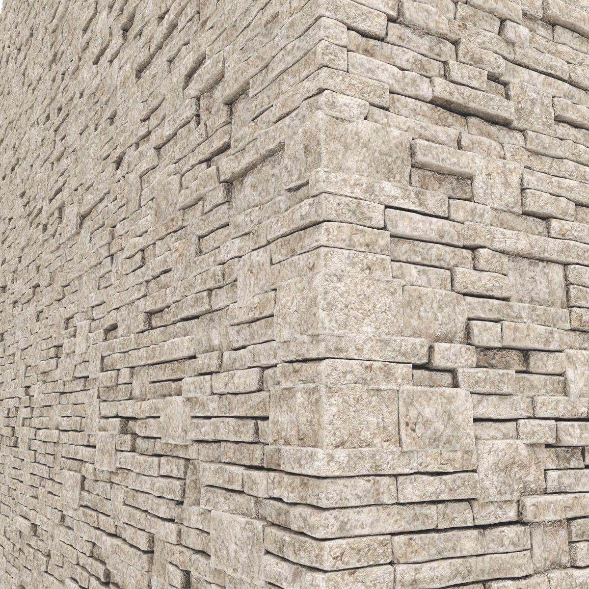 Brick stone wall block many n1  3D model_30