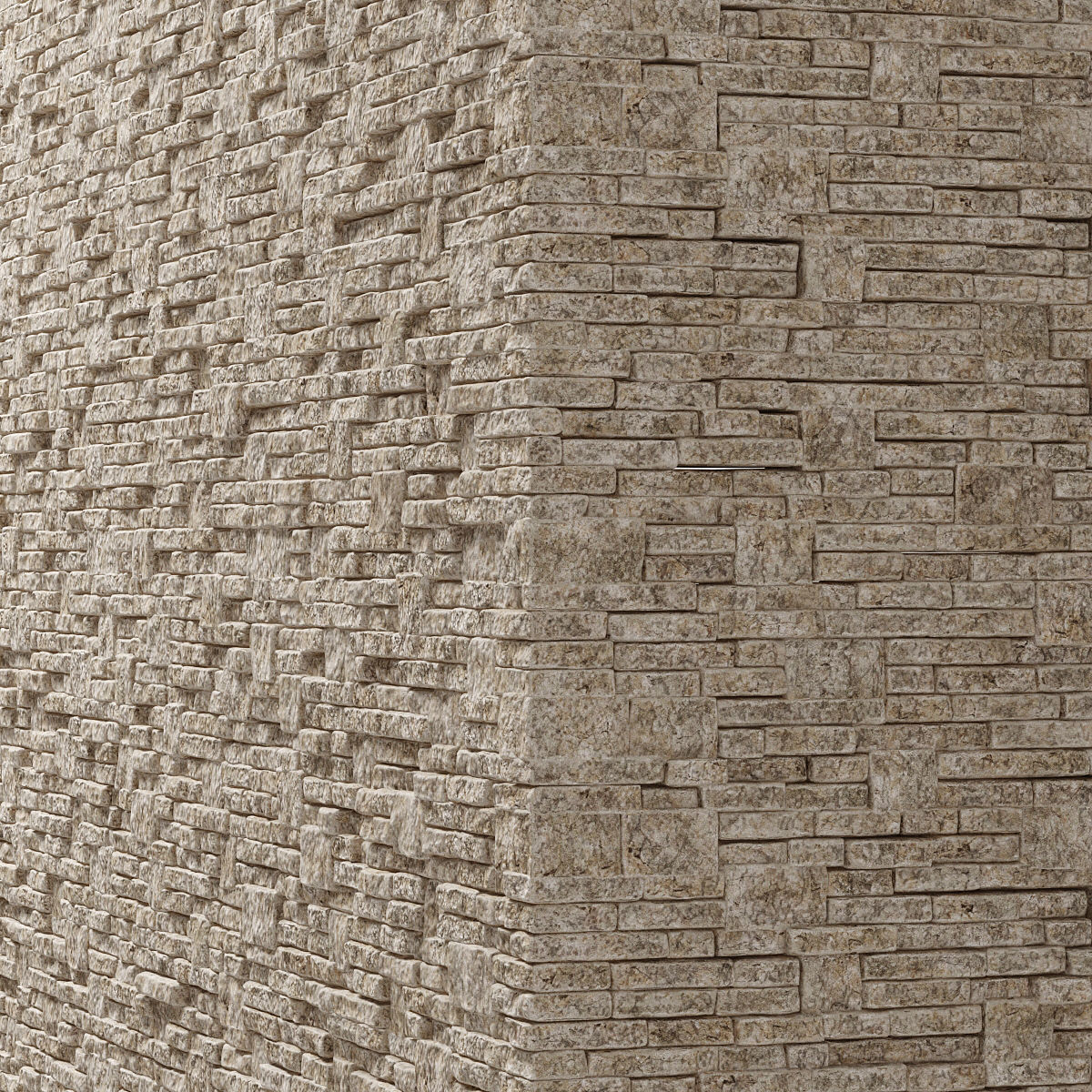 Brick stone wall block many n1  3D model_27
