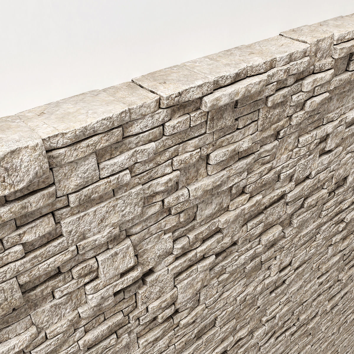 Brick stone wall block many n1  3D model_4