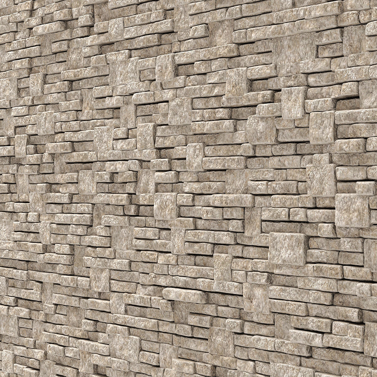 Brick stone wall block many n1  3D model_11