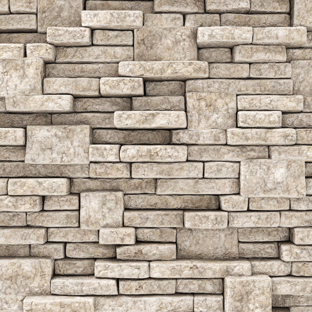 Brick stone wall block many n1  3D model_9